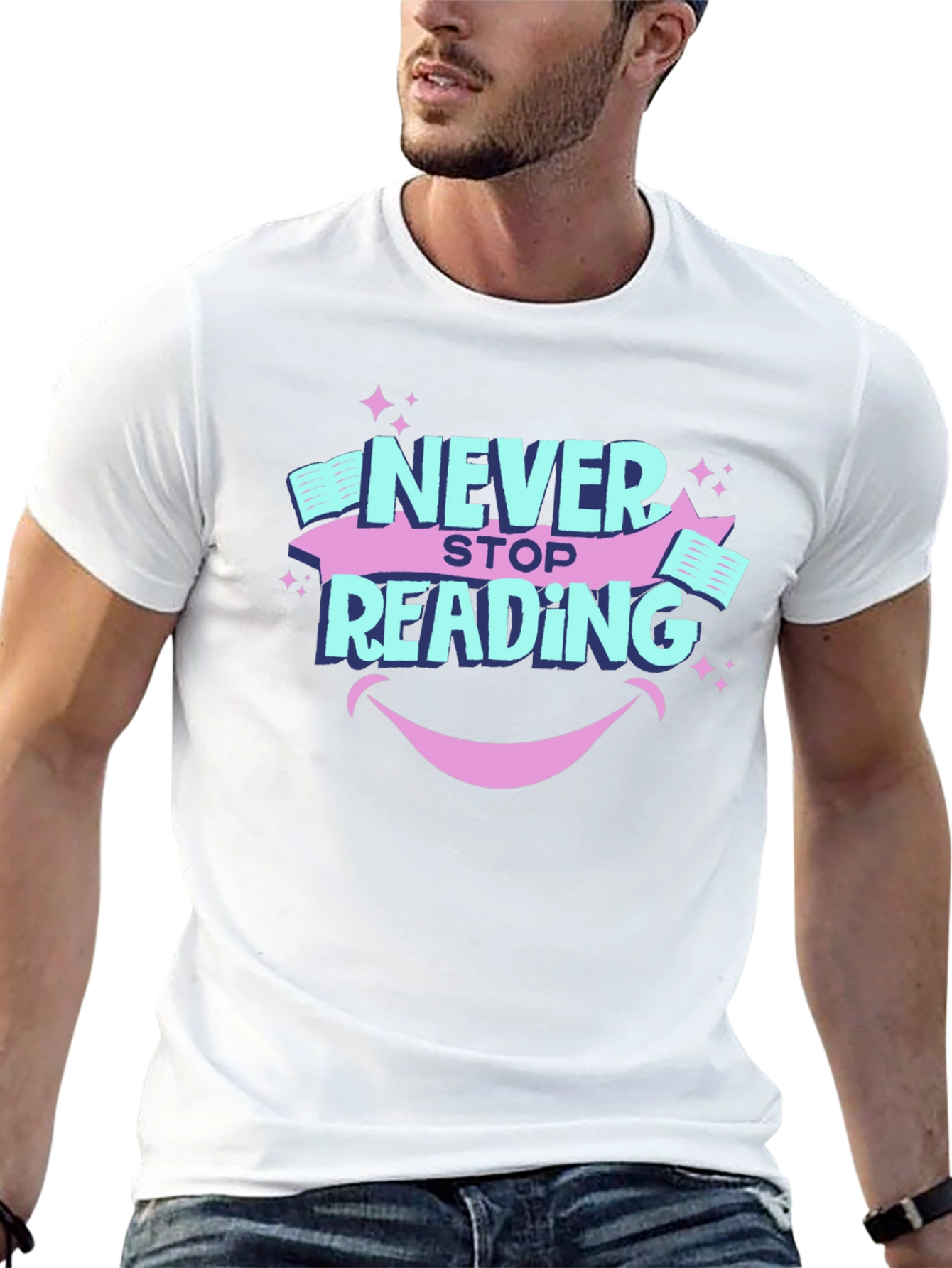 Never Stop Reading Graphic T-Shirt