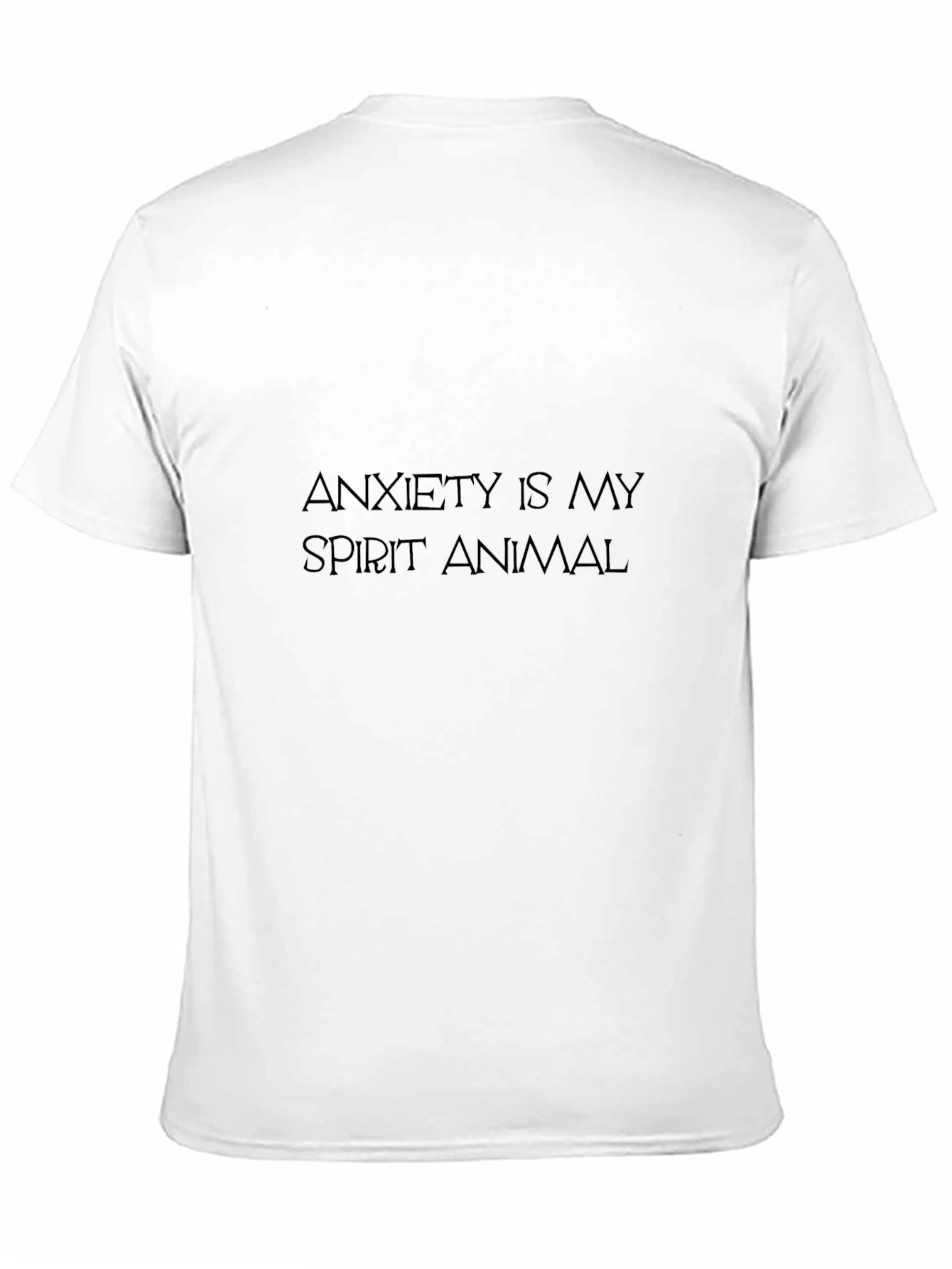 Anxiety is My Spirit Animal Black T-Shirt
