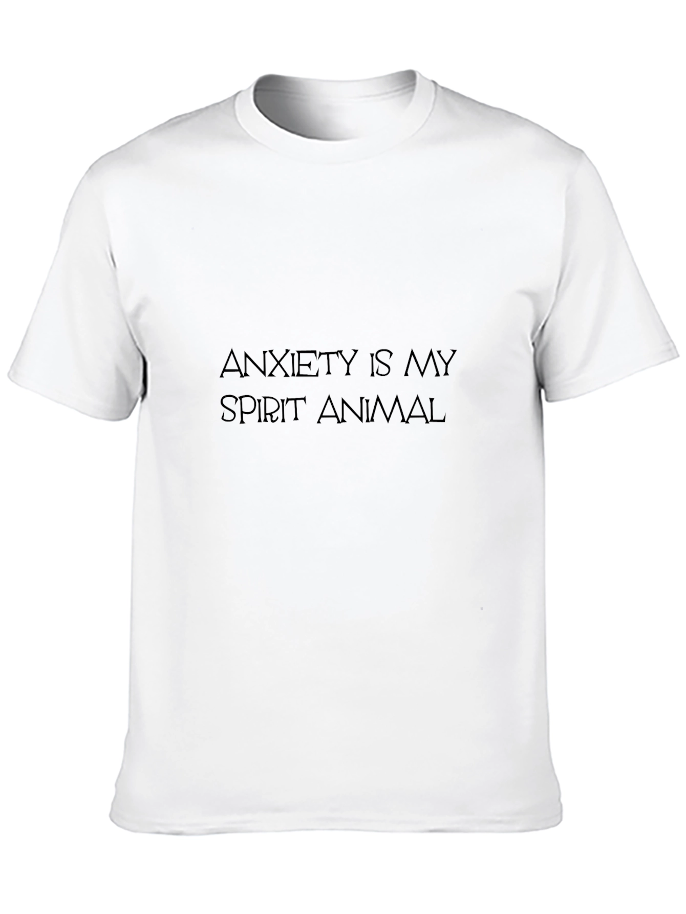 Anxiety is My Spirit Animal Black T-Shirt