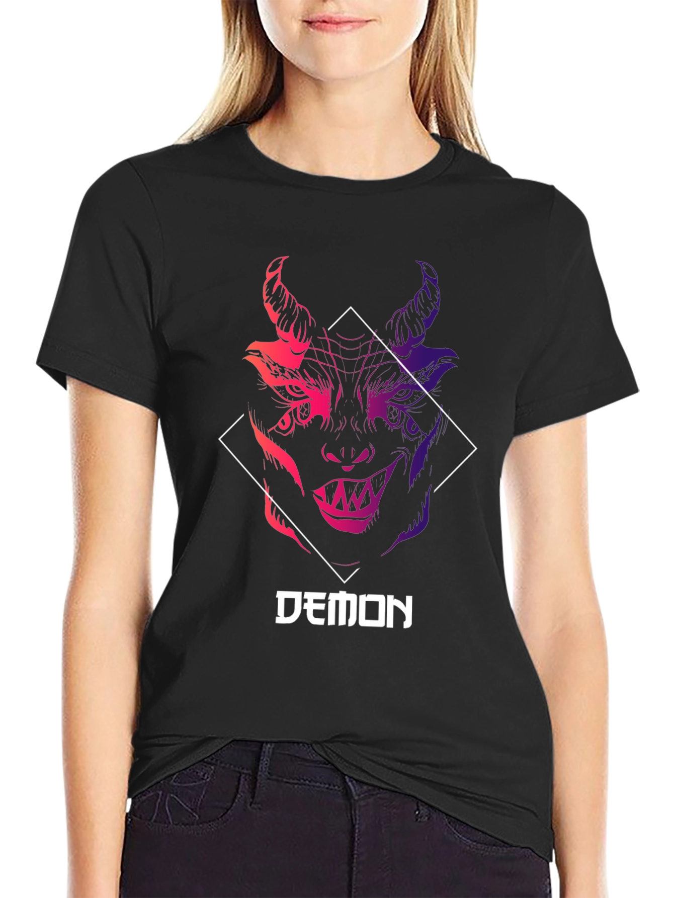 Mens Demon Graphic Tee - Unique Design
