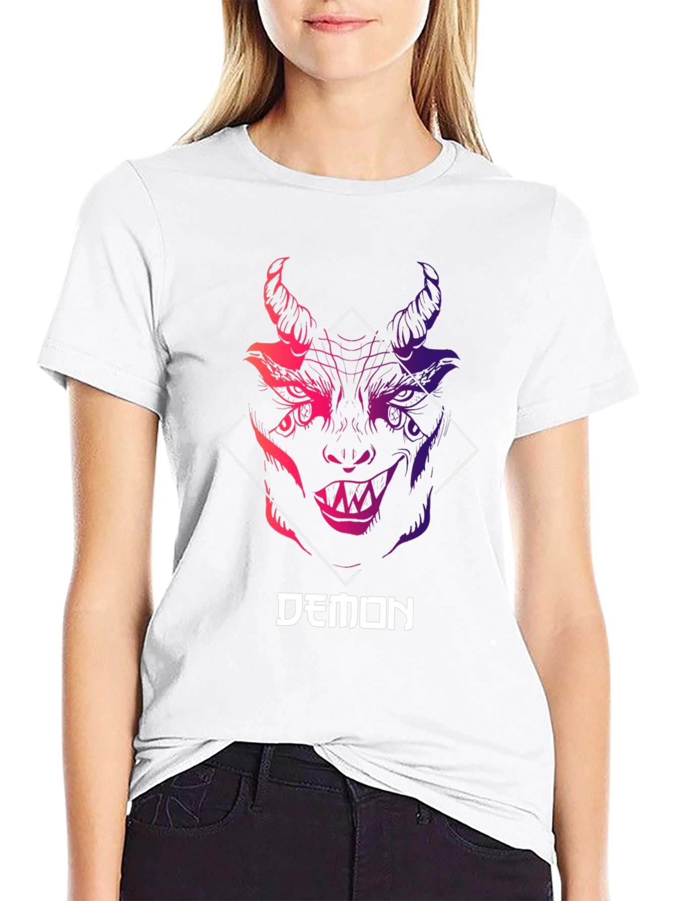 Mens Demon Graphic Tee - Unique Design