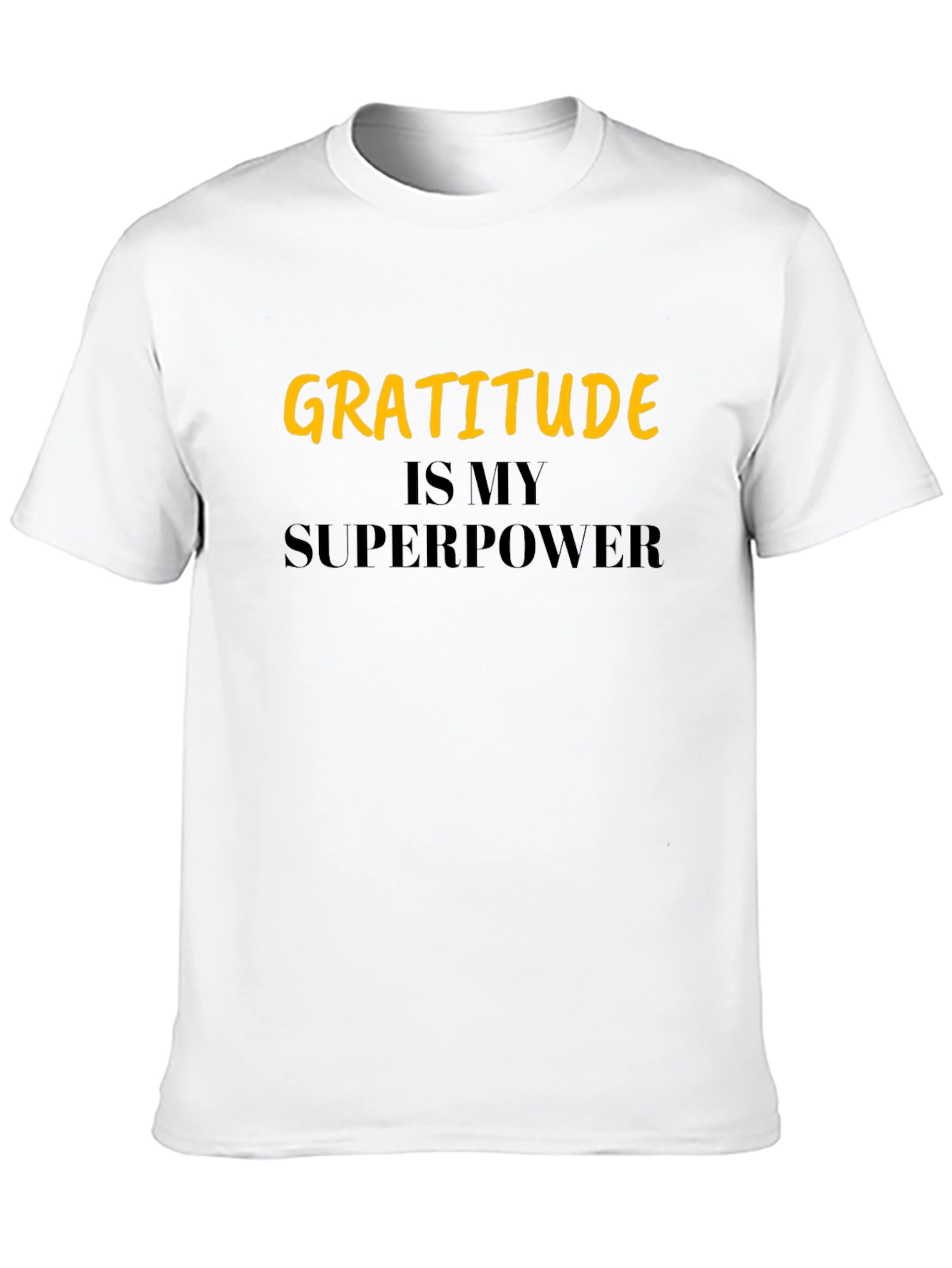 Gratitude is My Superpower Black T-Shirt