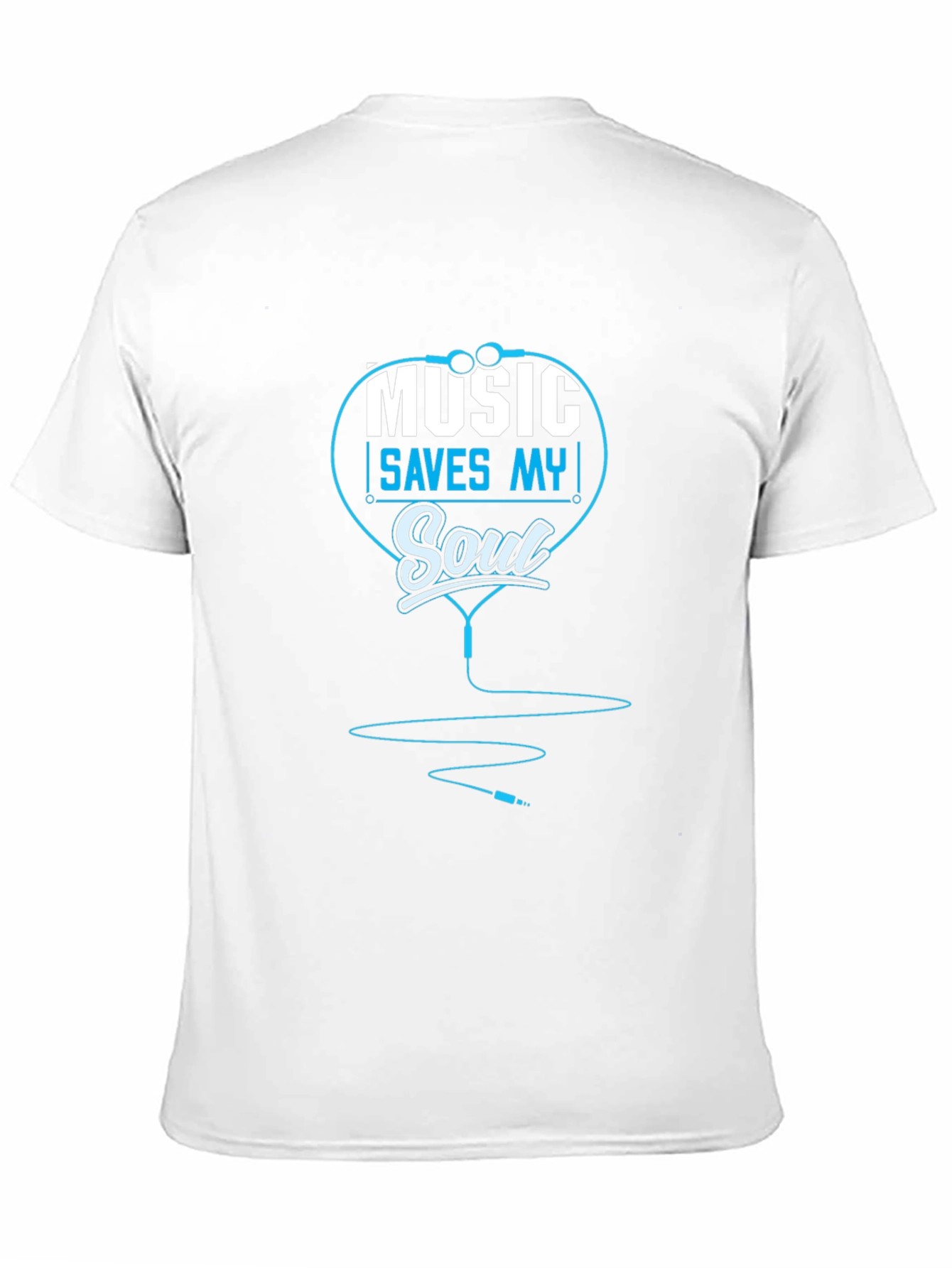Music Saves My Soul Black Graphic T-Shirt