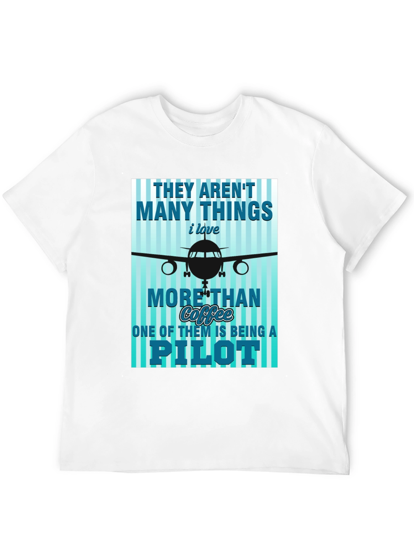 Pilot Coffee Graphic T-Shirt - Aviation Lover Tee