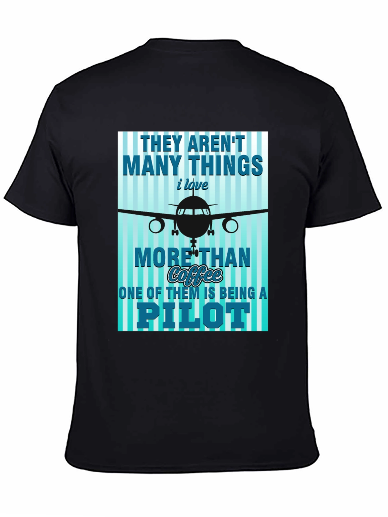 Pilot Coffee Graphic T-Shirt - Aviation Lover Tee