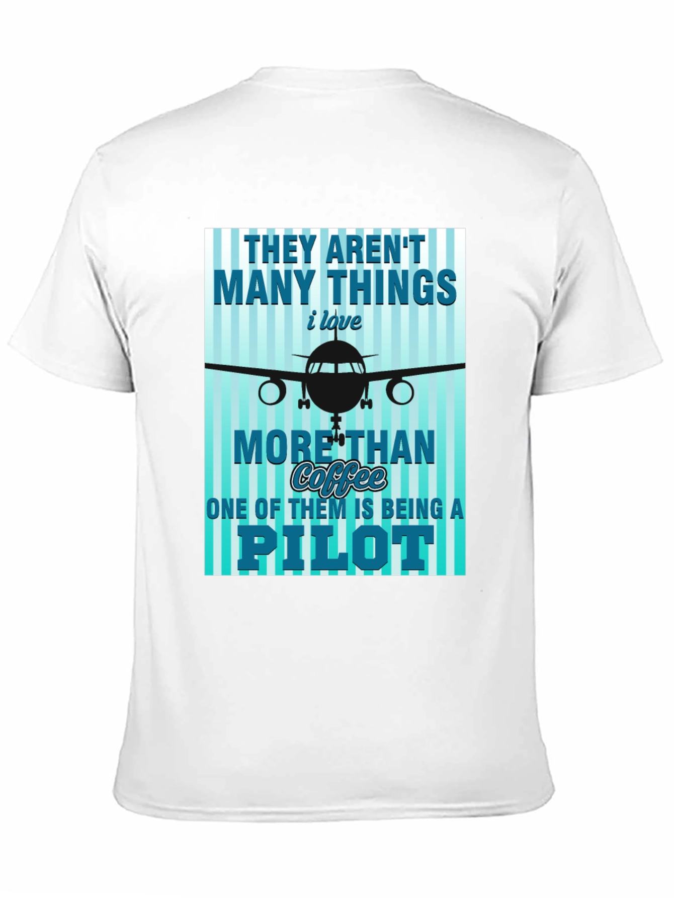 Pilot Coffee Graphic T-Shirt - Aviation Lover Tee