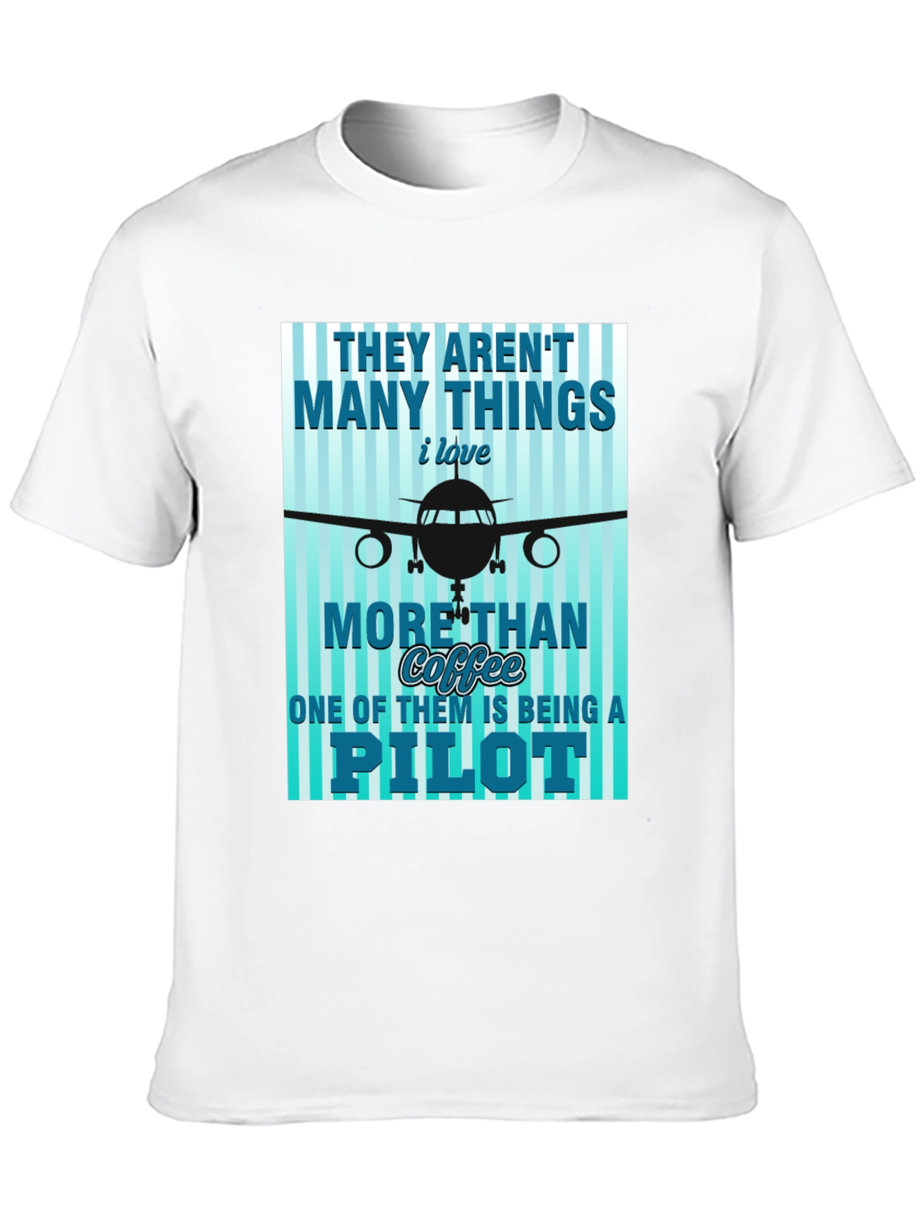 Pilot Coffee Graphic T-Shirt - Aviation Lover Tee