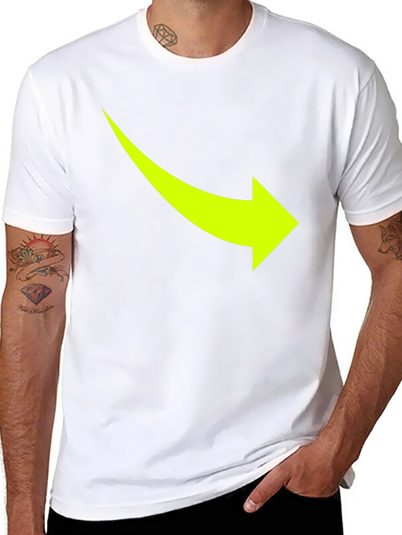 Arrow Graphic Tee - Casual Black T-Shirt