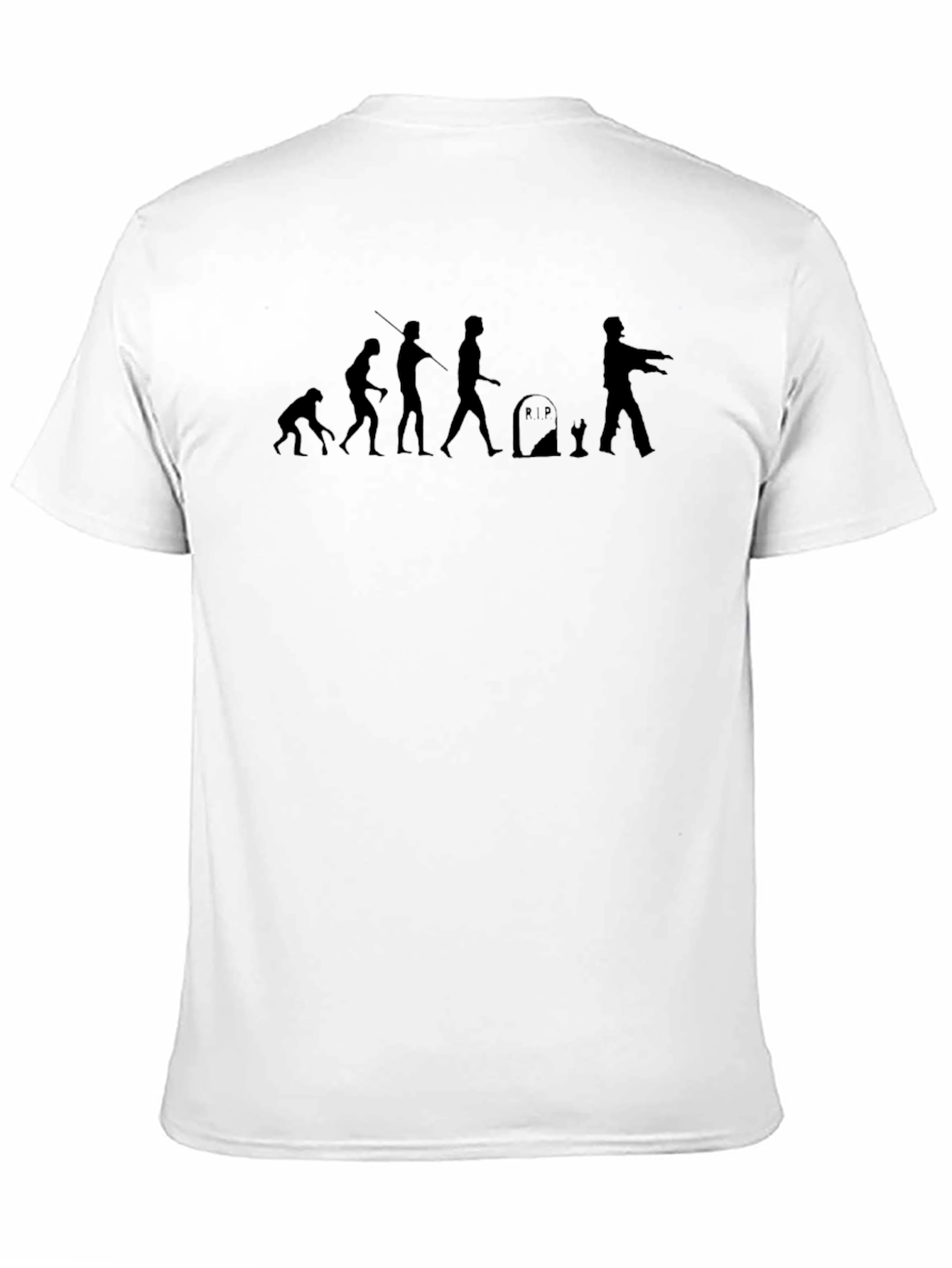 Evolution to Zombie Black T-Shirt - Funny Halloween Tee