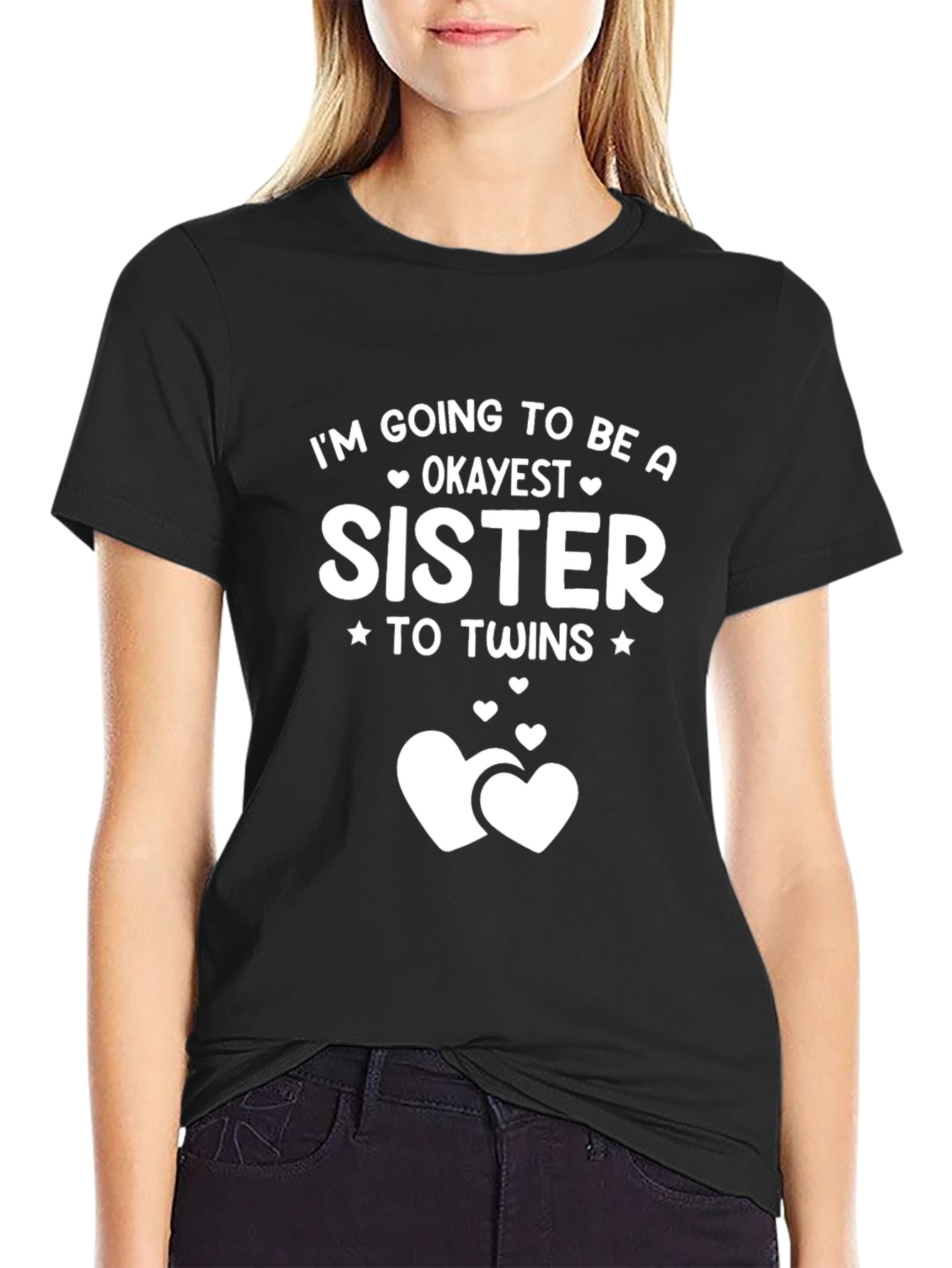 Okayest Sister to Twins Graphic T-Shirt