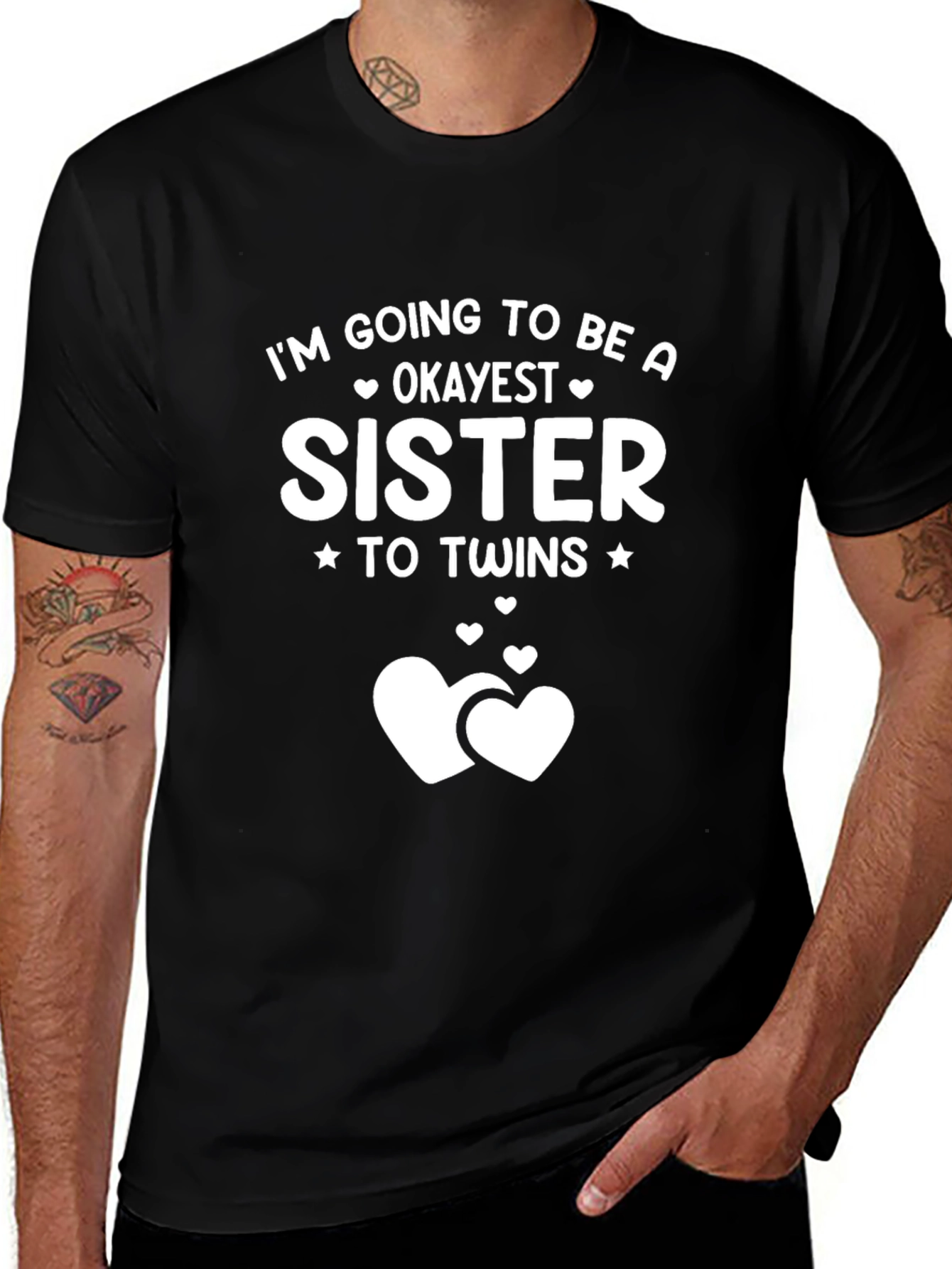 Okayest Sister to Twins Graphic T-Shirt