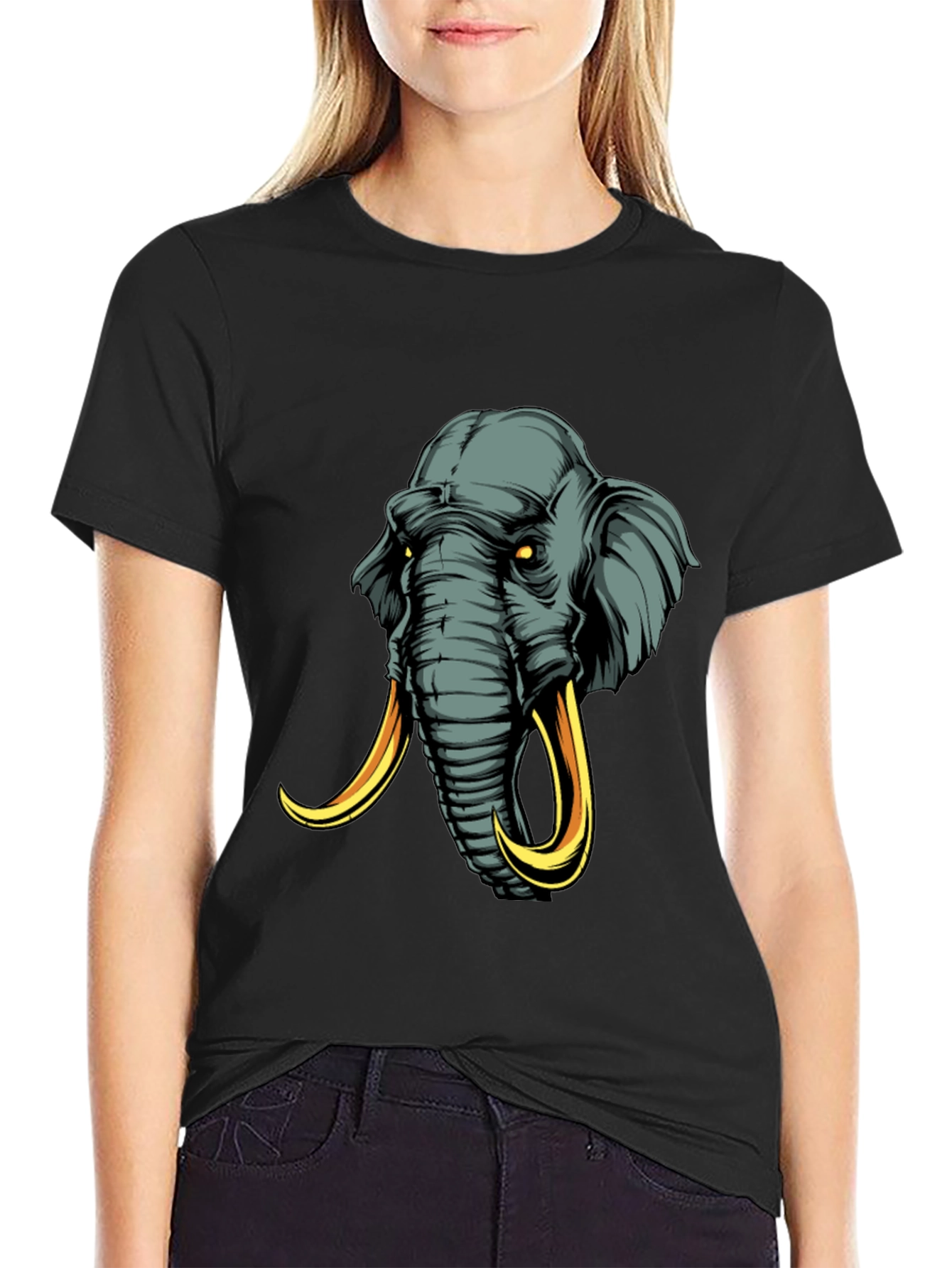 Elephant Graphic Tee - Mens Black T-Shirt