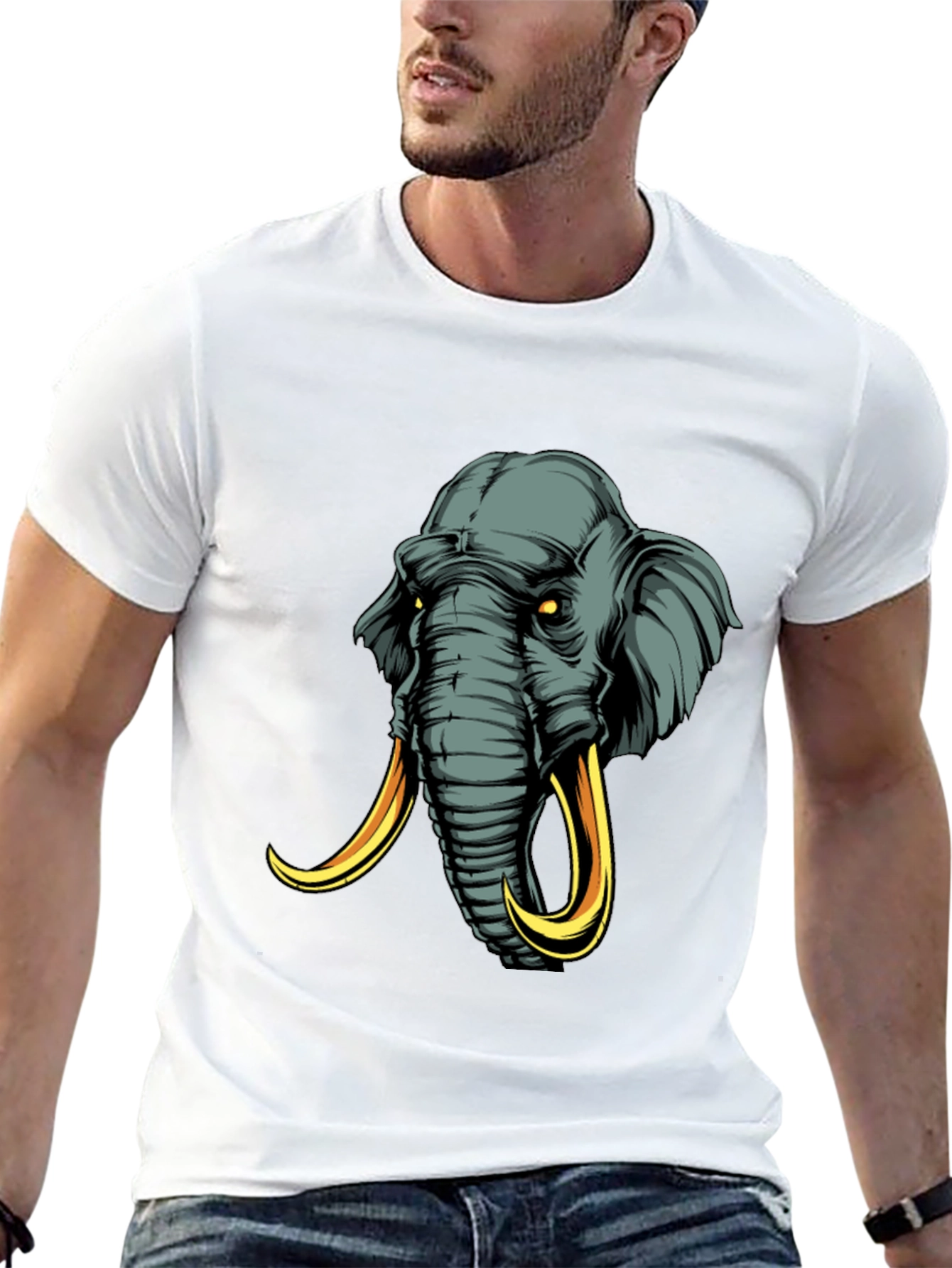 Elephant Graphic Tee - Mens Black T-Shirt