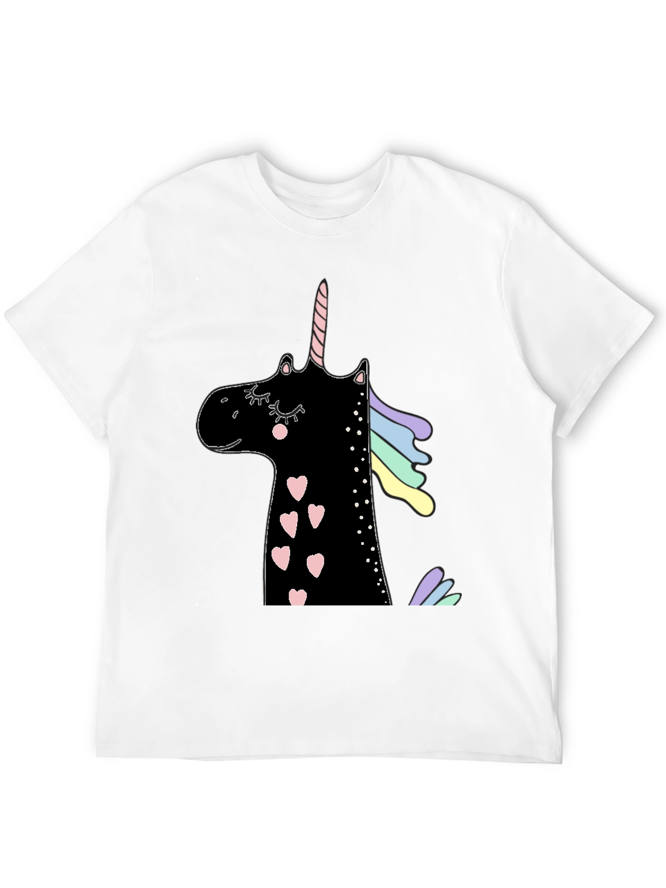 Unicorn Heart Black T-Shirt
