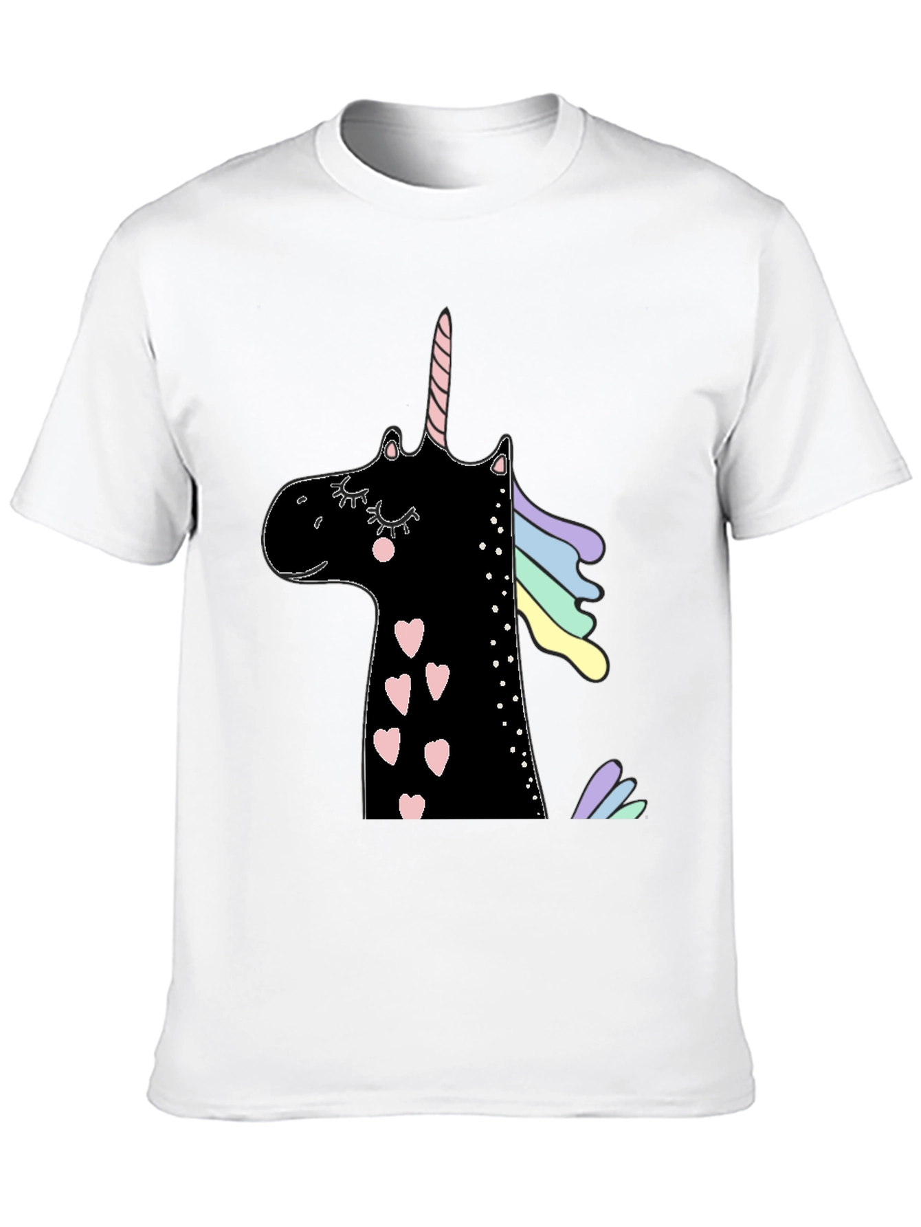 Unicorn Heart Black T-Shirt