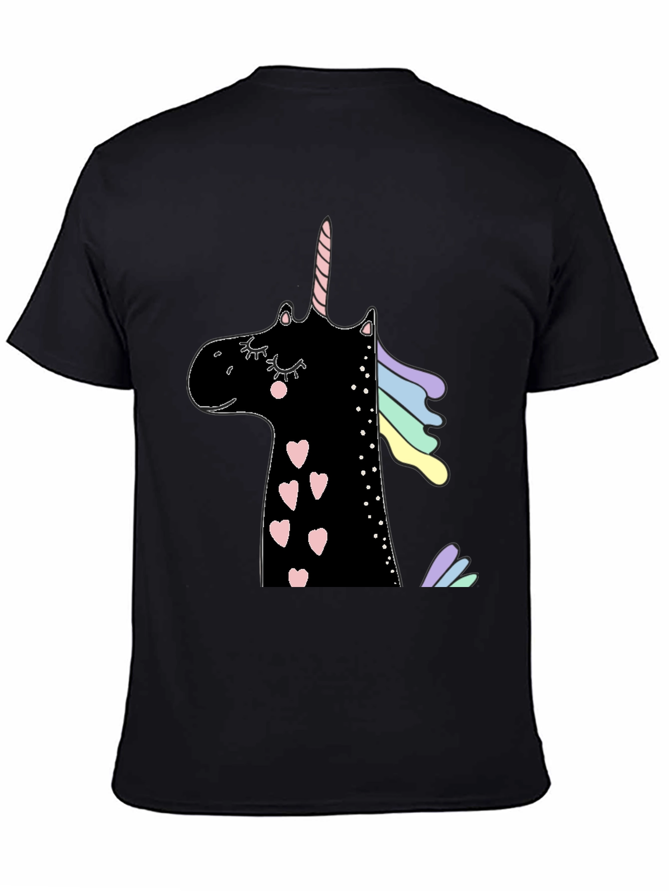 Unicorn Heart Black T-Shirt