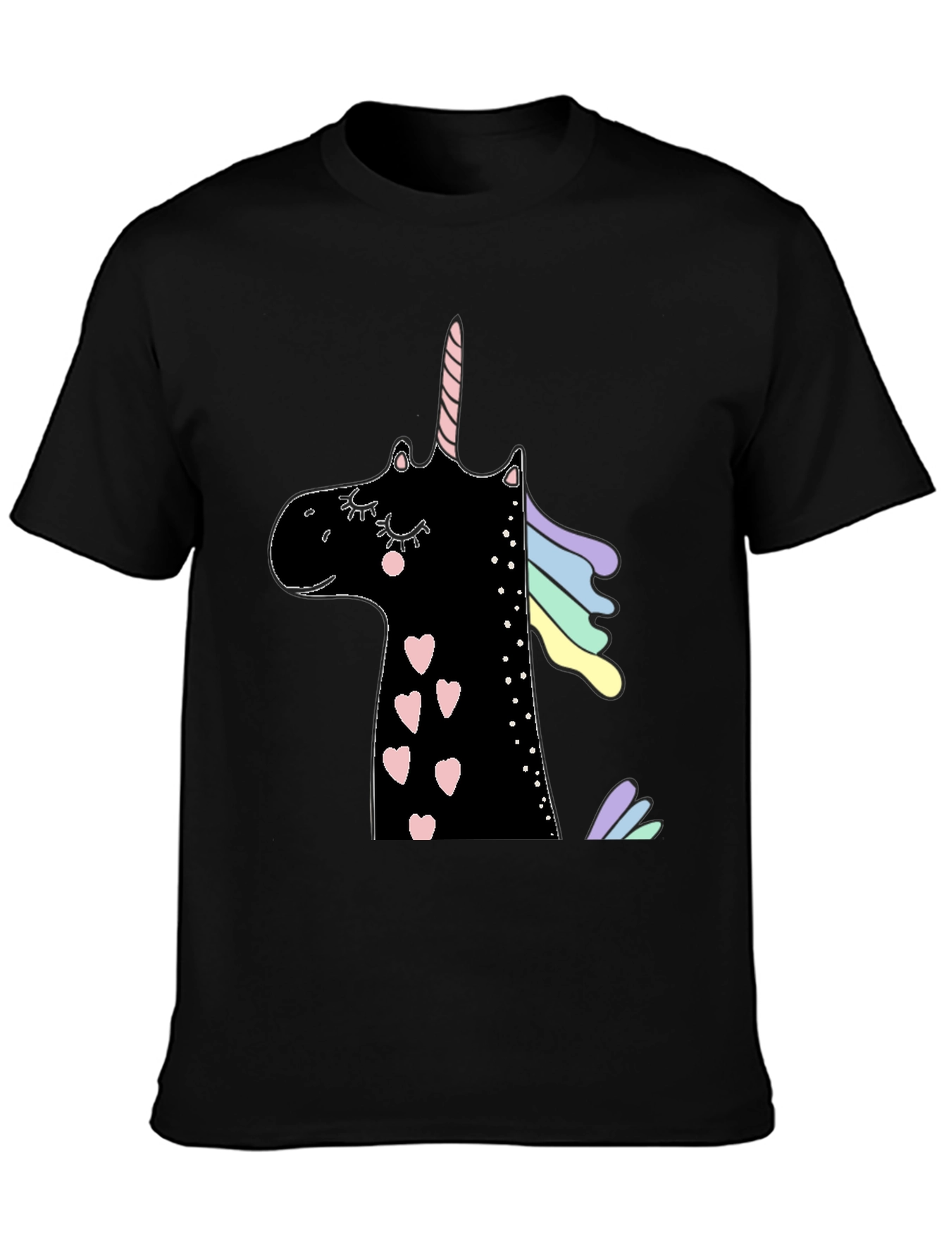 Unicorn Heart Black T-Shirt