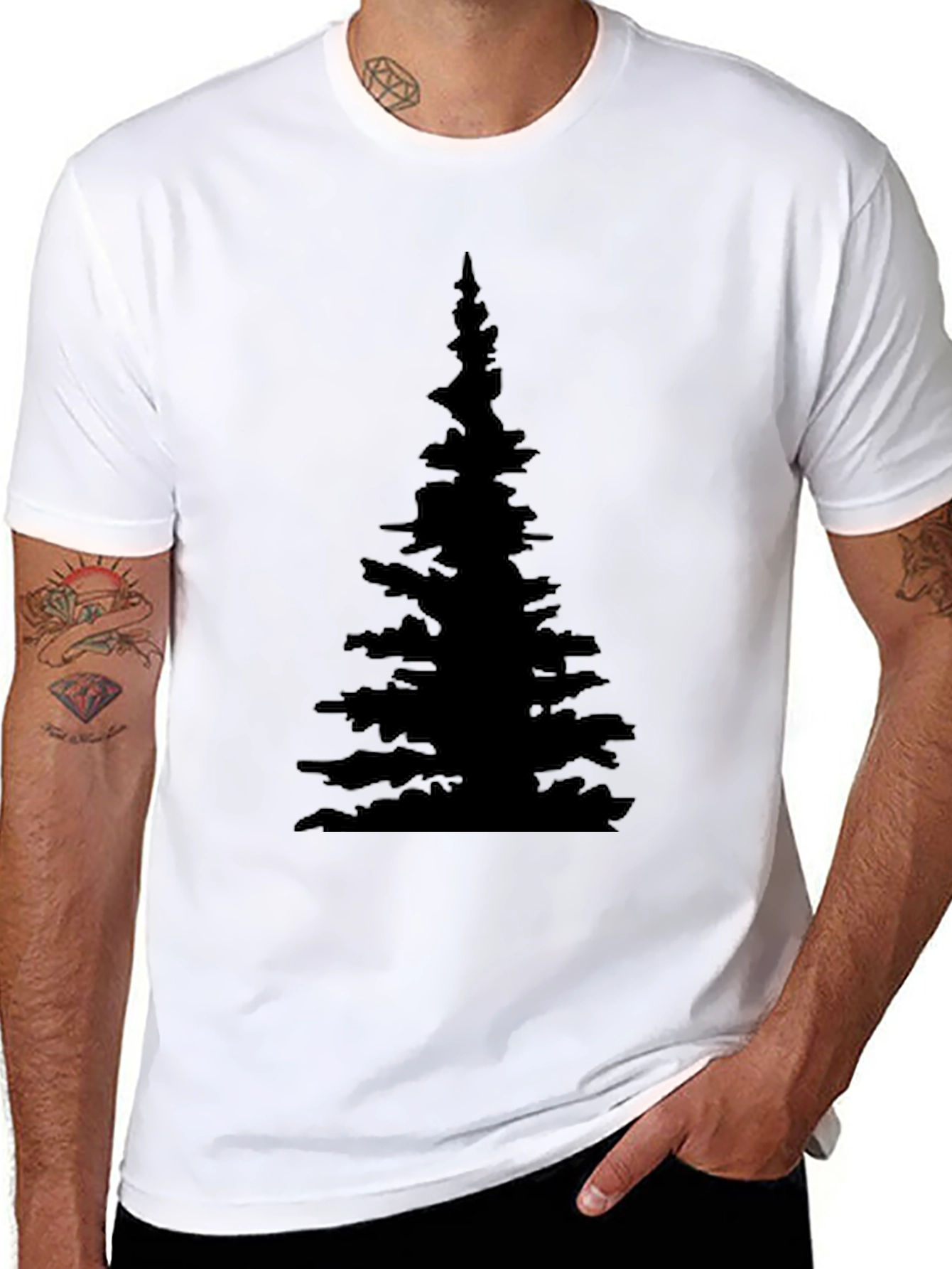 Black Tree Silhouette T-Shirt