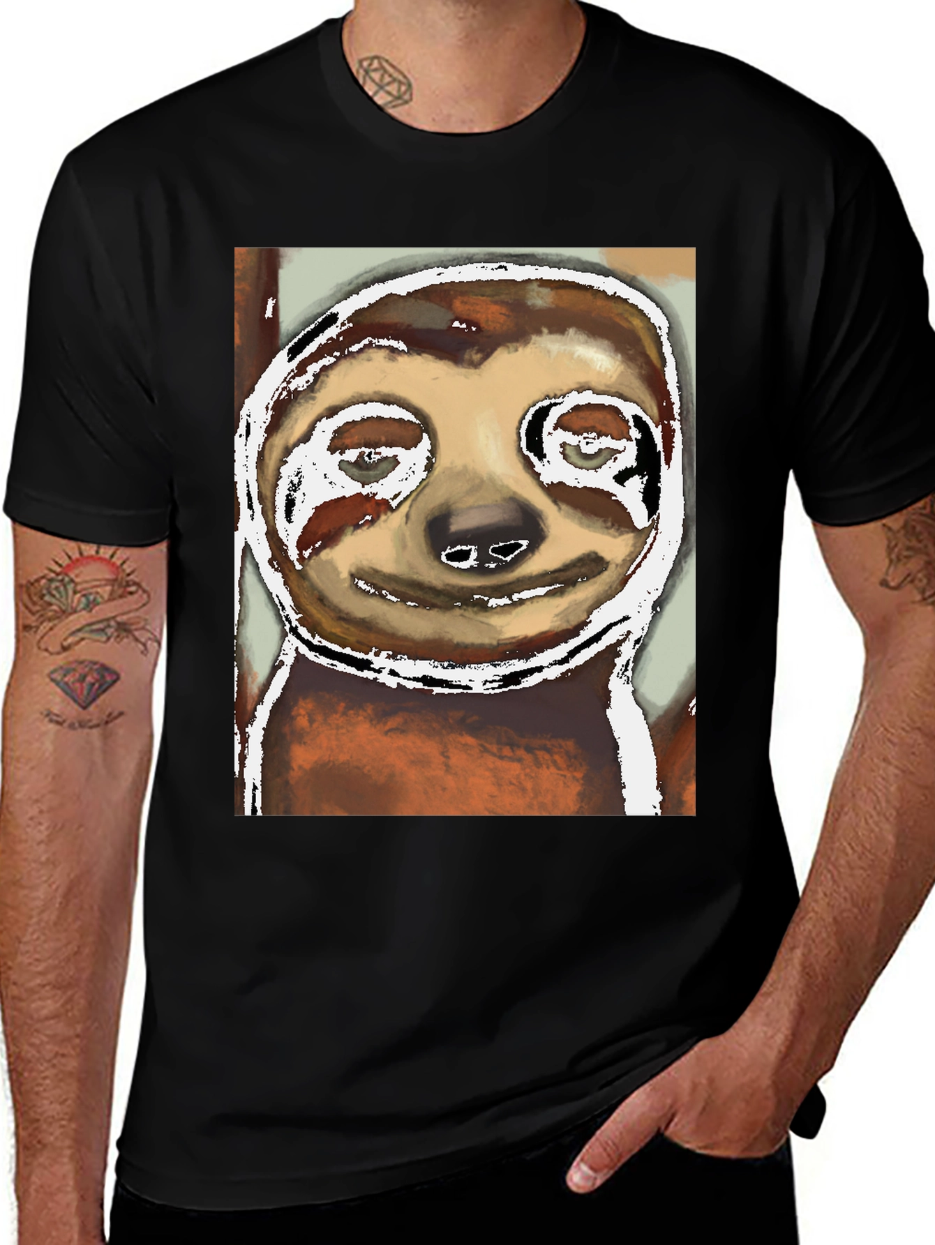 Sloth Graphic Tee -  Unique Artistic Print