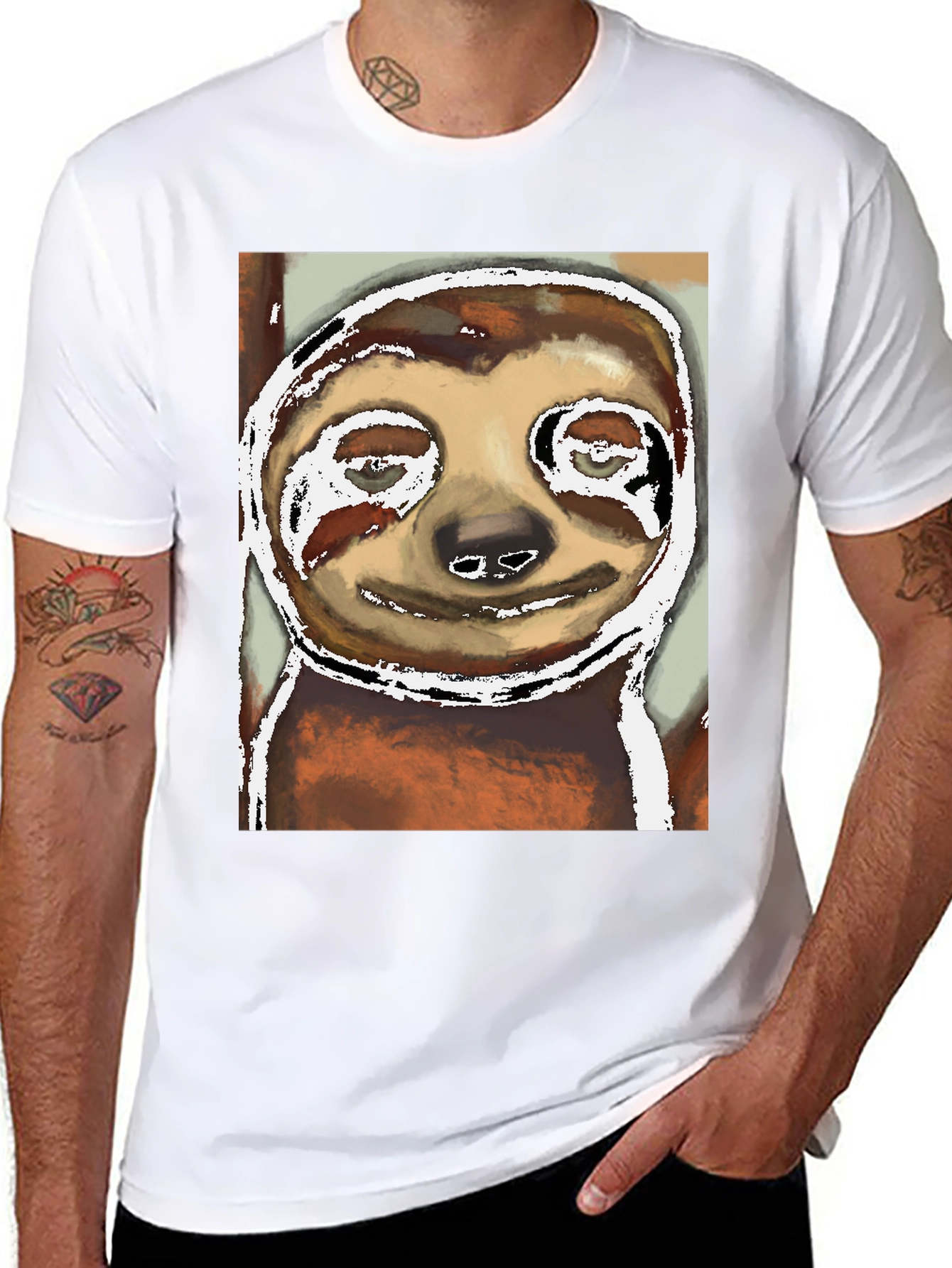 Sloth Graphic Tee -  Unique Artistic Print