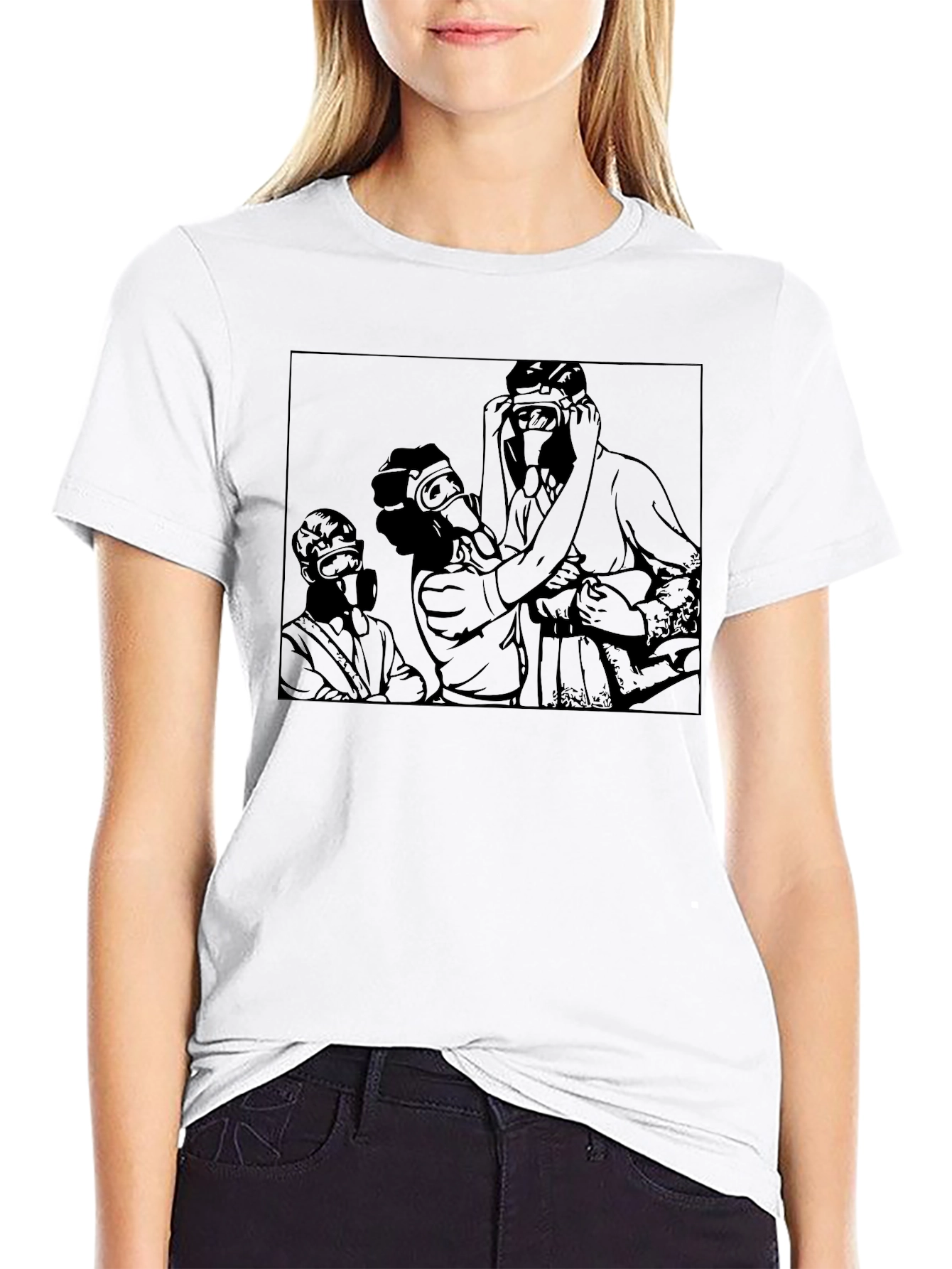 Gas Mask Graphic Tee - Dark Humor Fashion