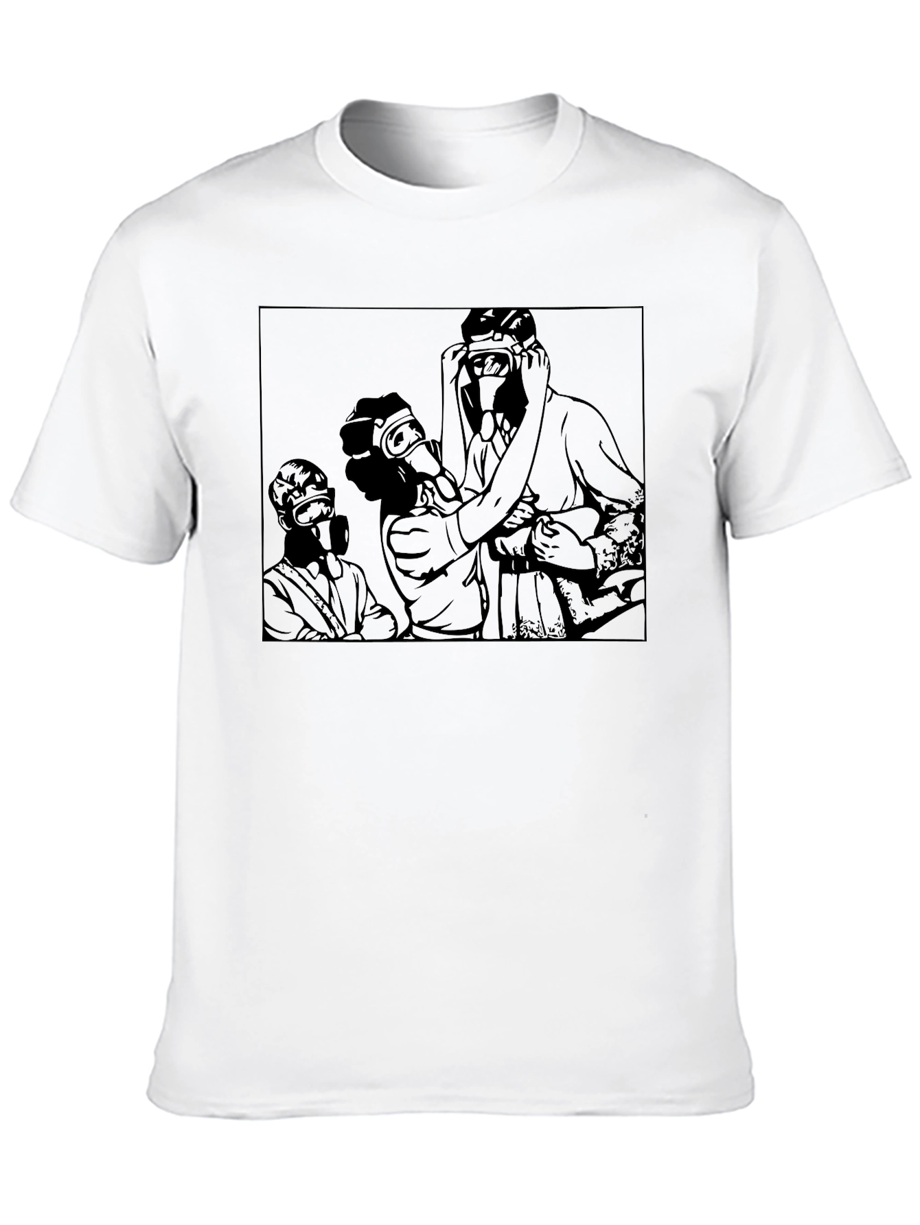 Gas Mask Graphic Tee - Dark Humor Fashion