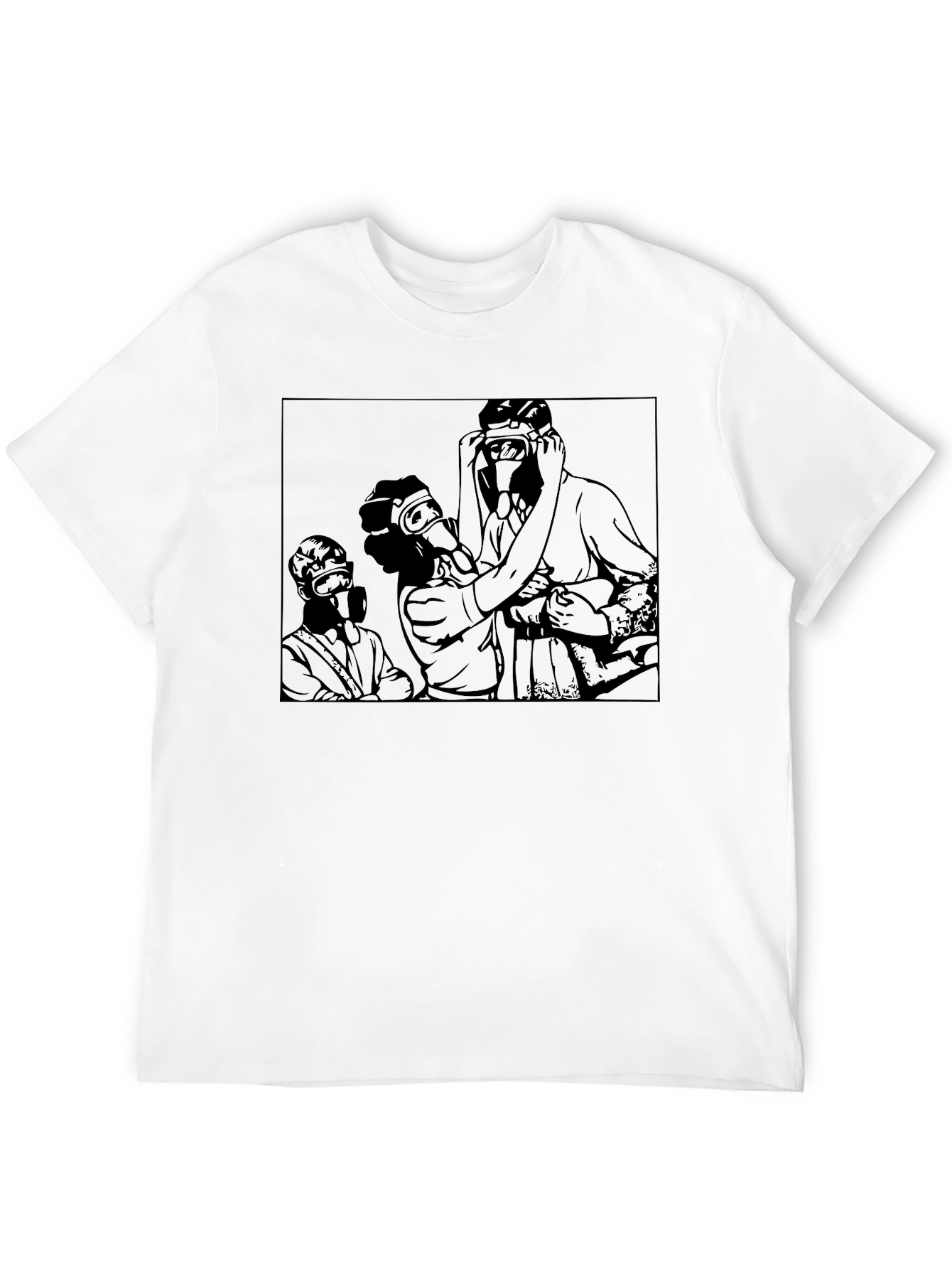 Gas Mask Graphic Tee - Dark Humor Fashion