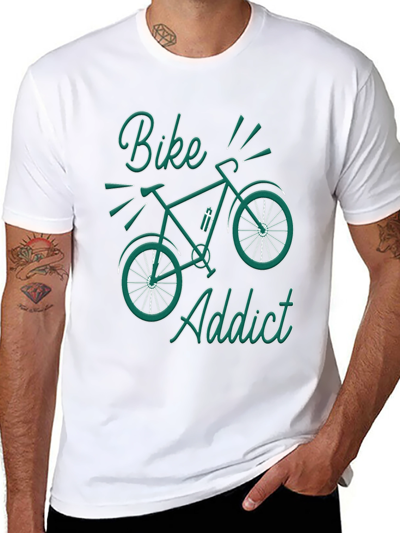 Bike Addict Graphic T-Shirt - Black