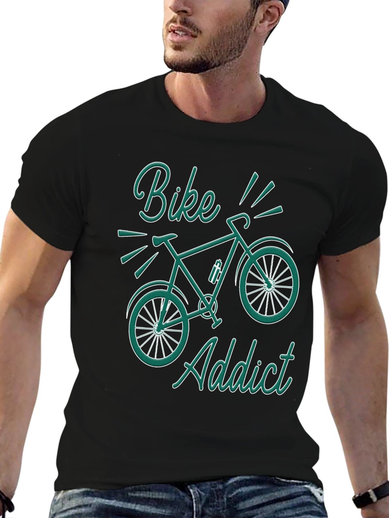 Bike Addict Graphic T-Shirt - Black
