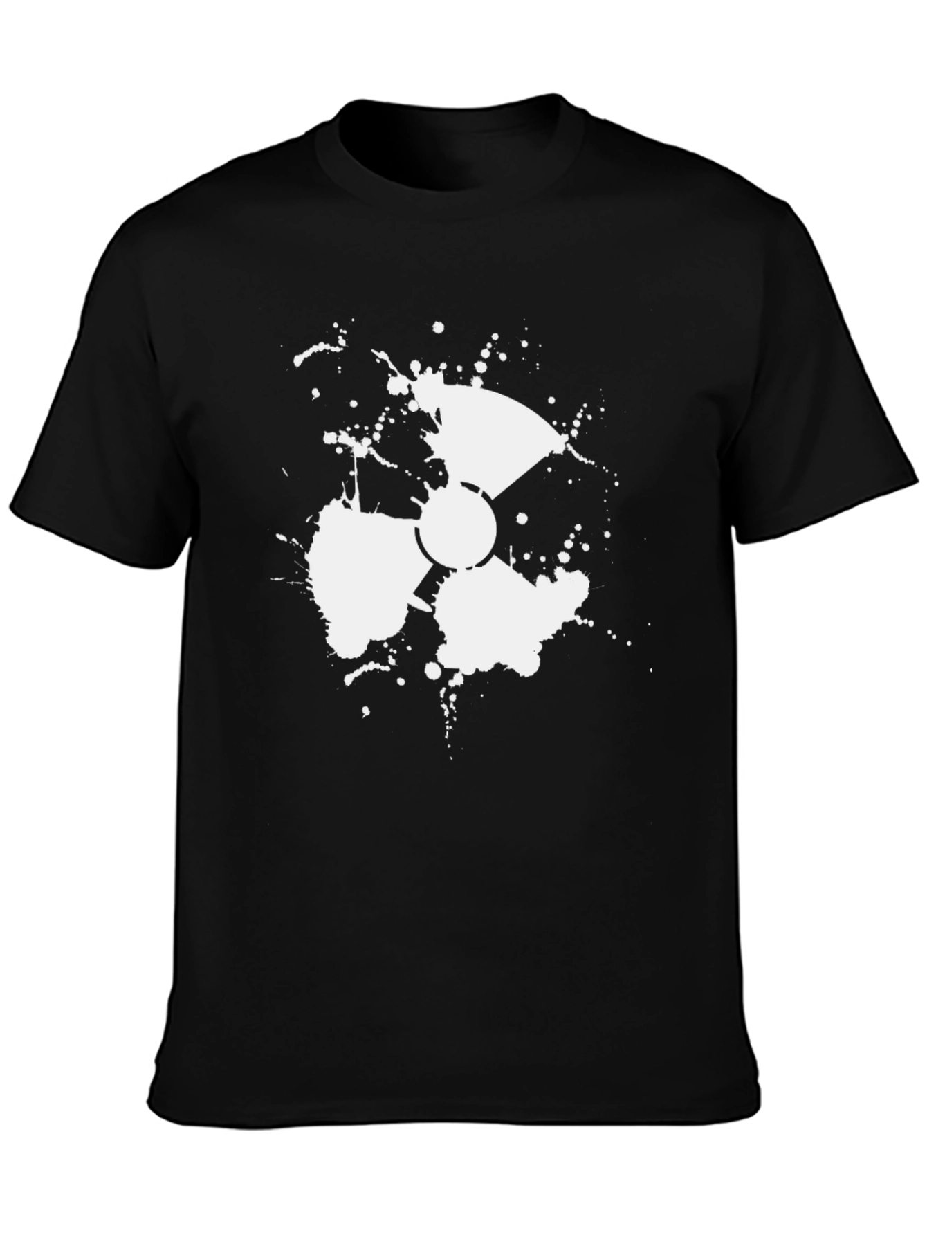 Radioactive Splatter Graphic Tee - Black Cotton Blend