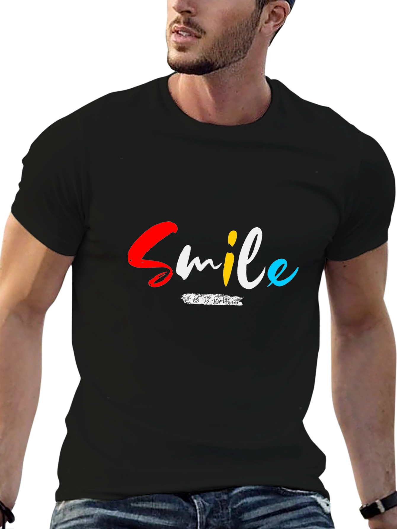 Smile is Free Black T-Shirt