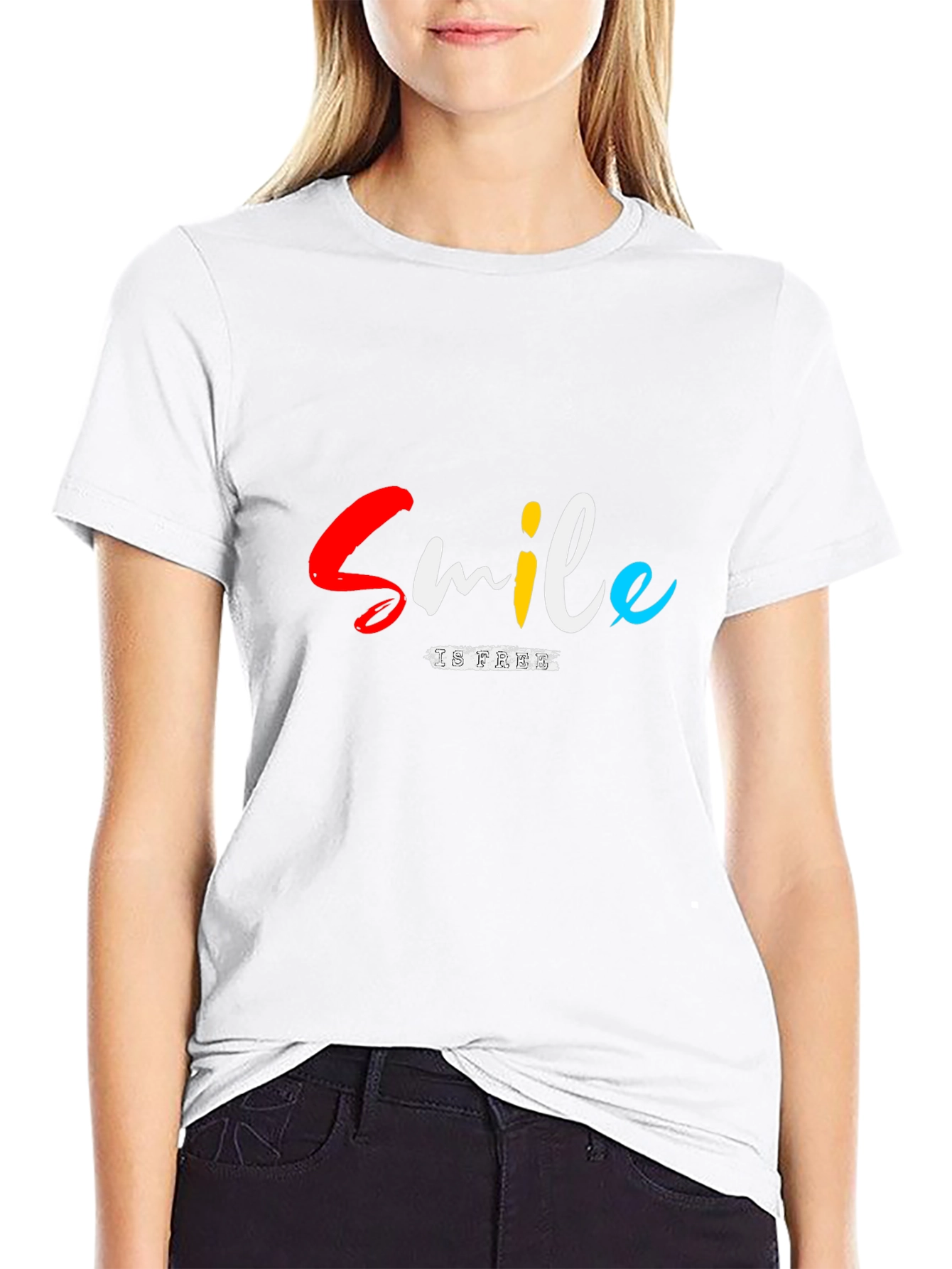 Smile is Free Black T-Shirt
