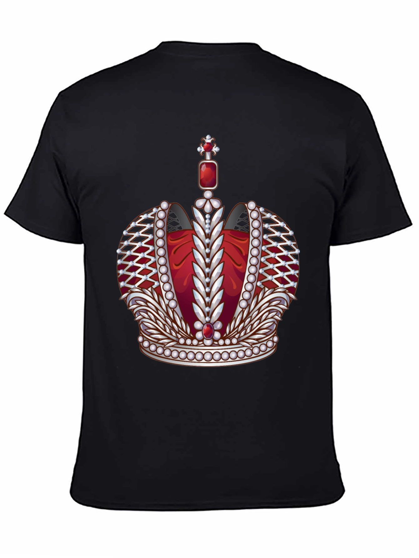 Royal Crown Graphic Tee - Premium Black T-Shirt