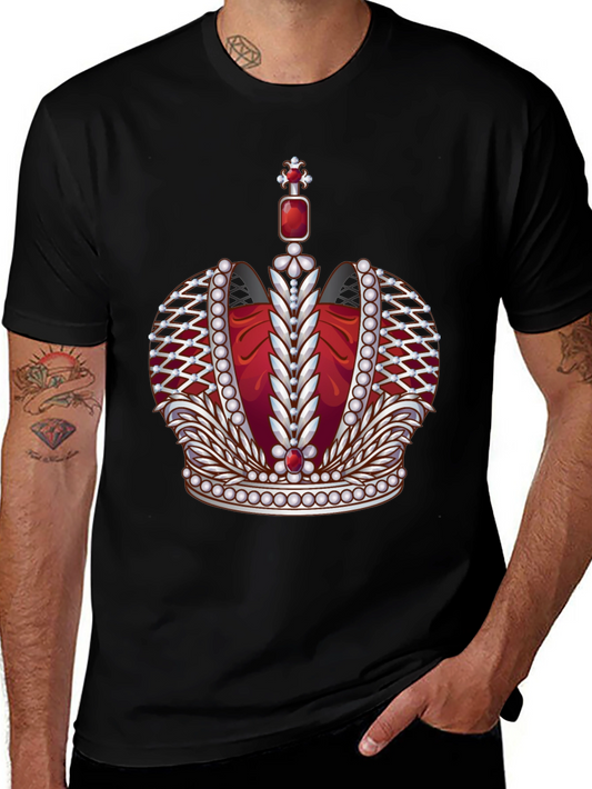 Royal Crown Graphic Tee - Premium Black T-Shirt