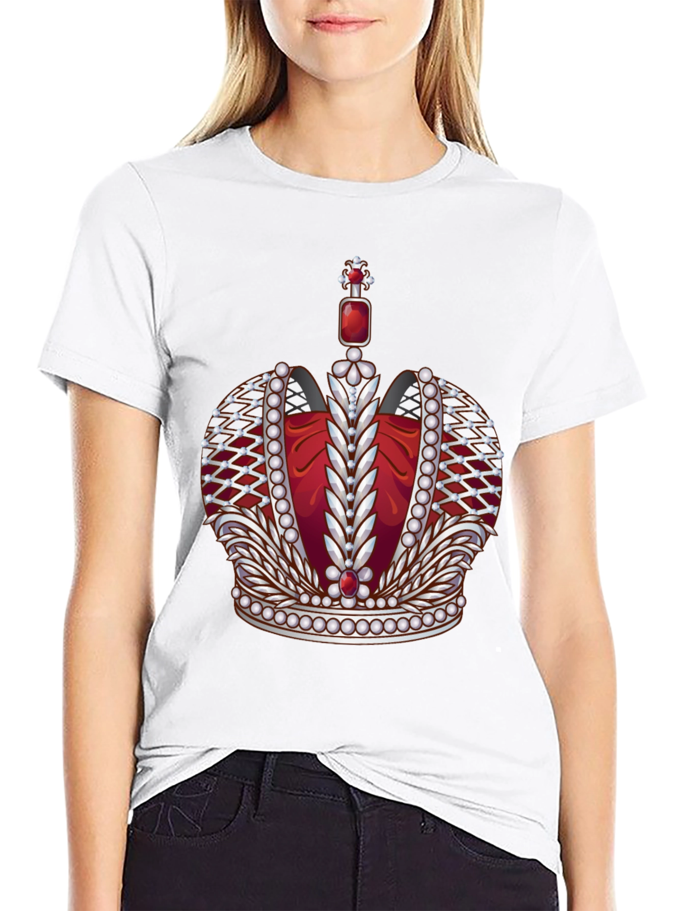 Royal Crown Graphic Tee - Premium Black T-Shirt