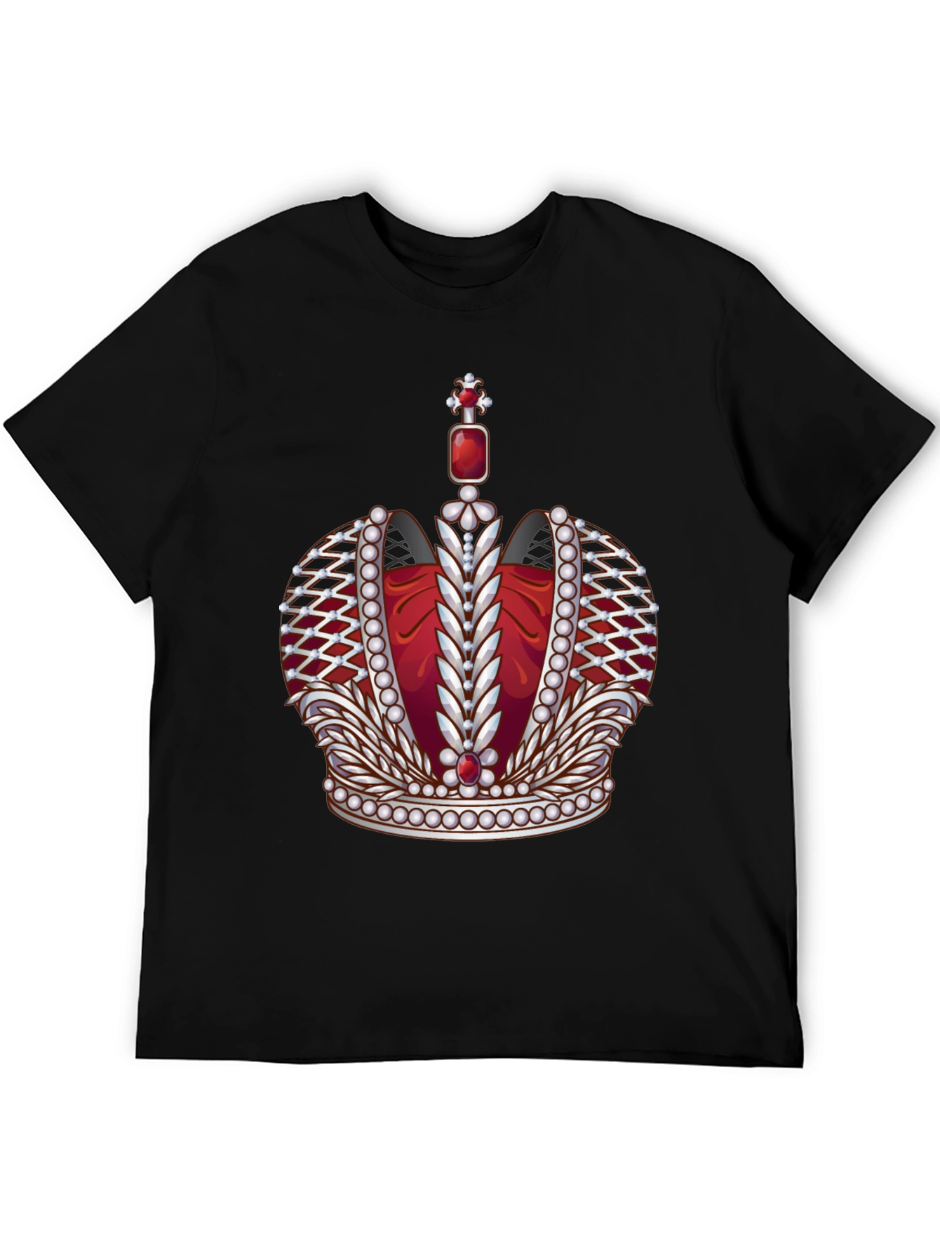 Royal Crown Graphic Tee - Premium Black T-Shirt