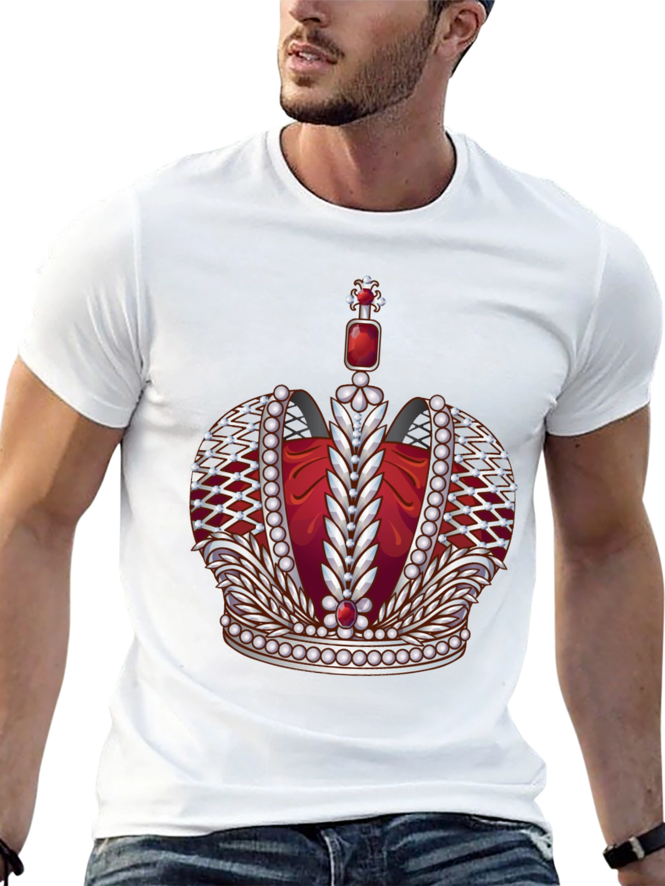 Royal Crown Graphic Tee - Premium Black T-Shirt