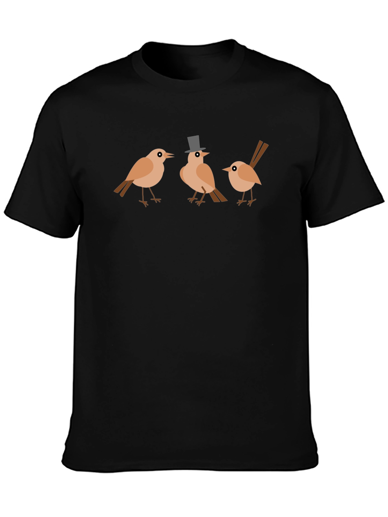 Whimsical Bird Trio Graphic Tee