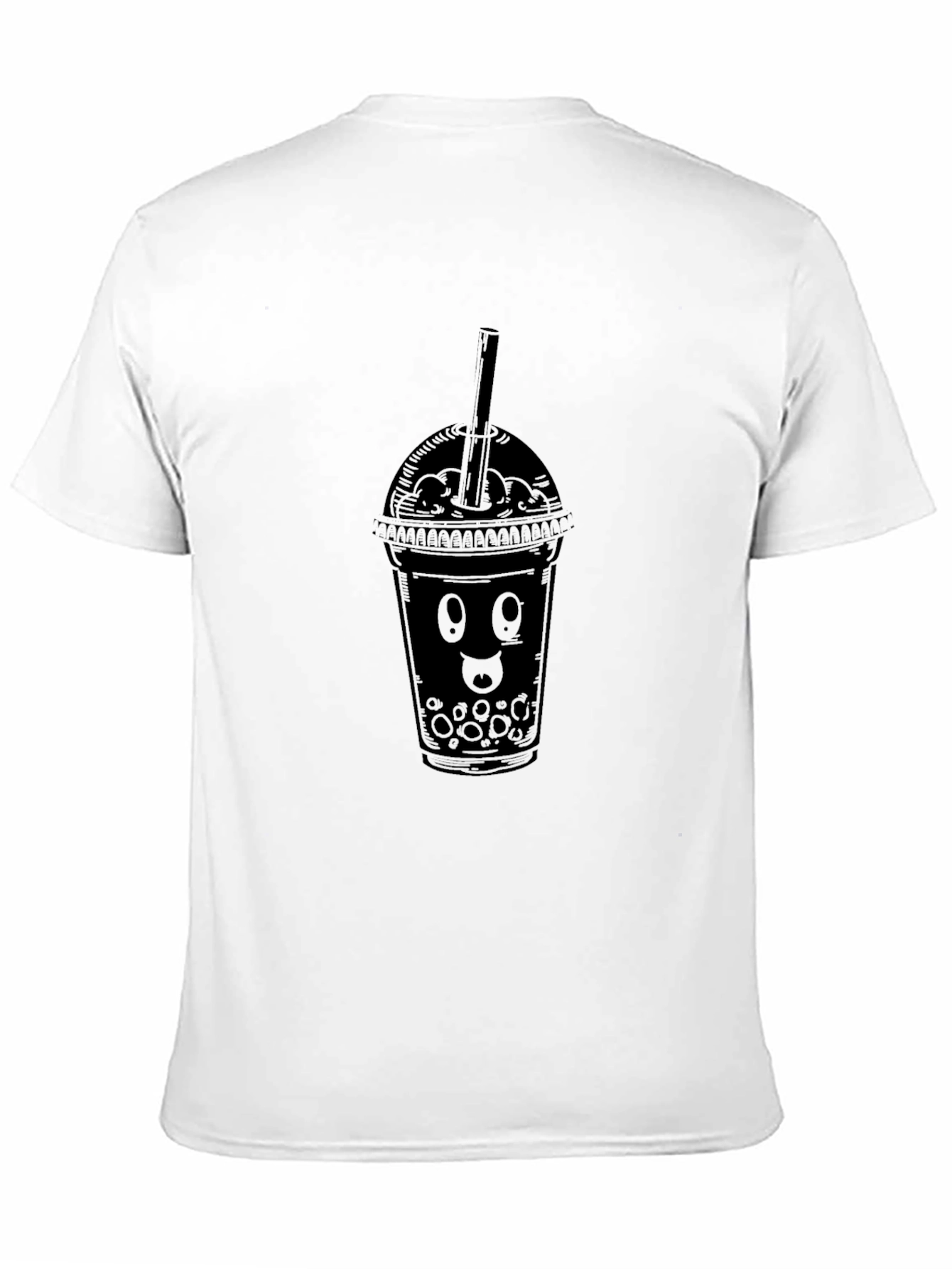 Black T-Shirt with Bubble Tea Graphic