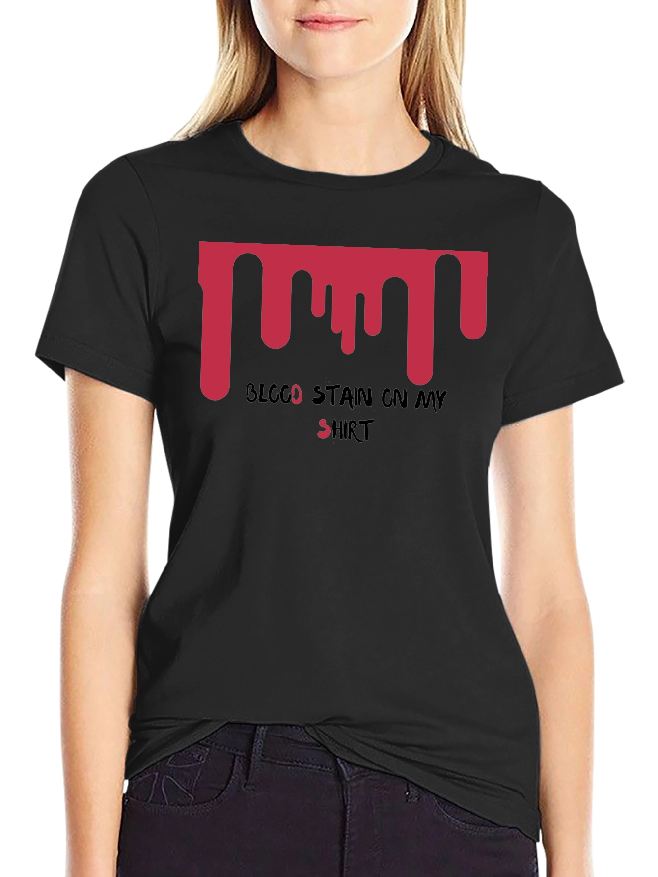 Bloody Stain T-Shirt Funny Horror Tee