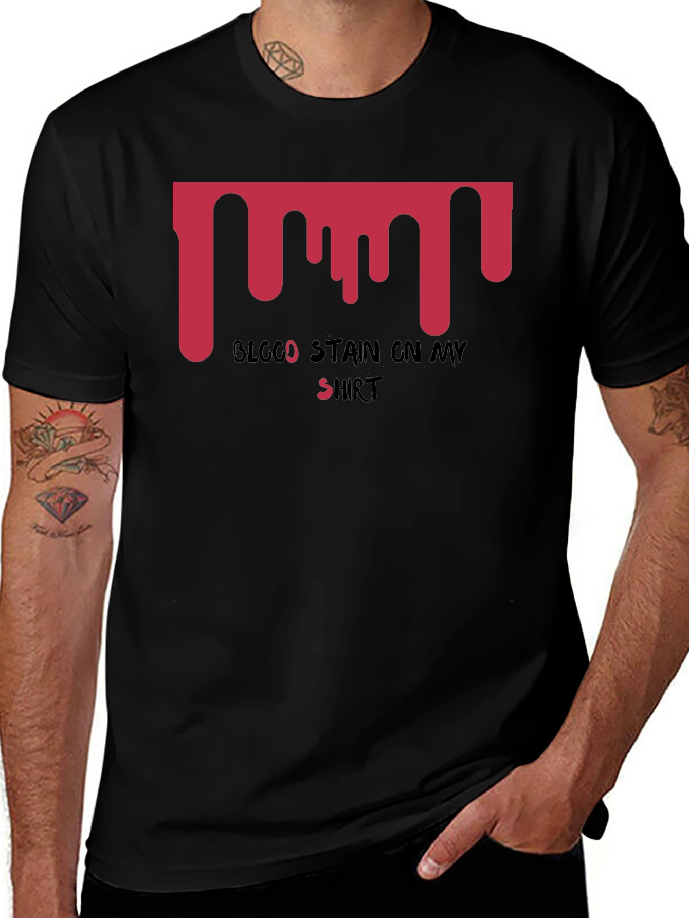 Bloody Stain T-Shirt Funny Horror Tee