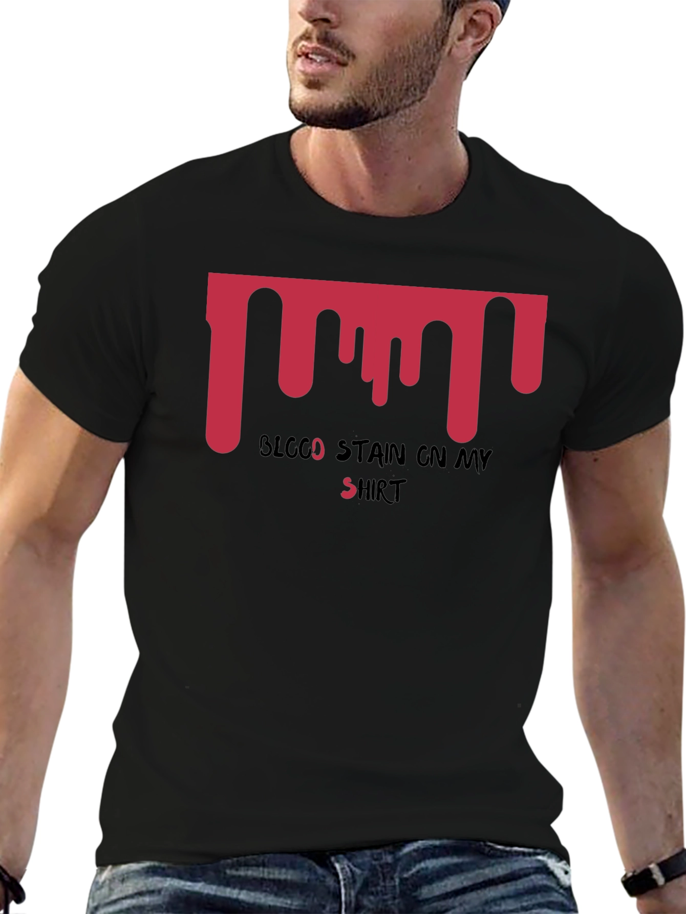 Bloody Stain T-Shirt Funny Horror Tee