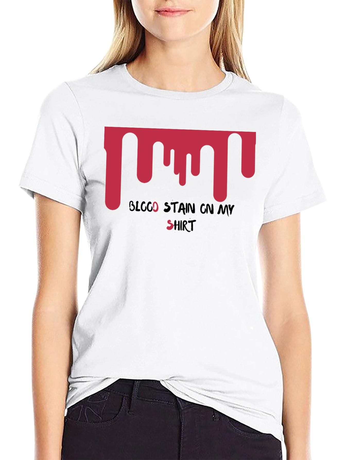 Bloody Stain T-Shirt Funny Horror Tee