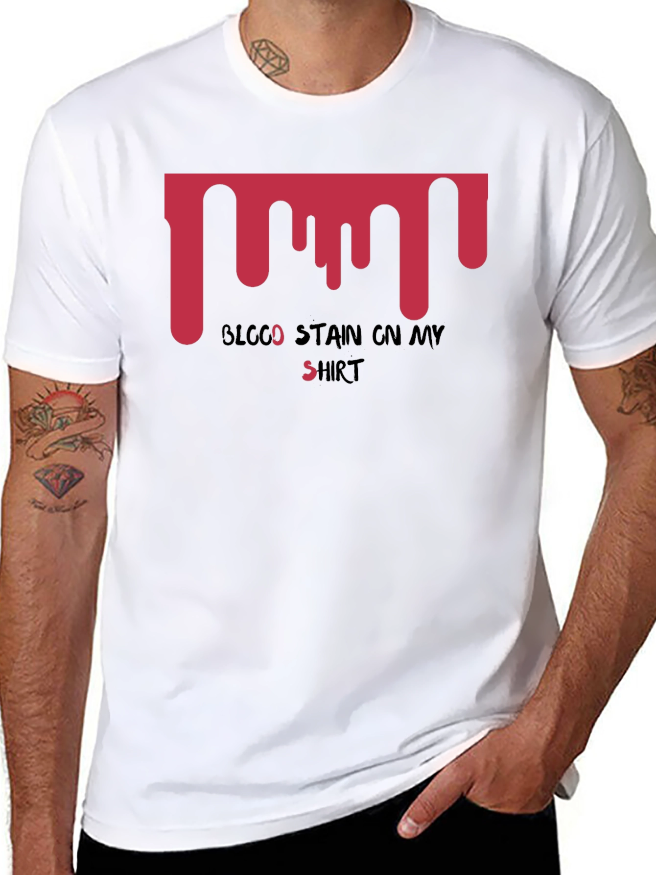 Bloody Stain T-Shirt Funny Horror Tee