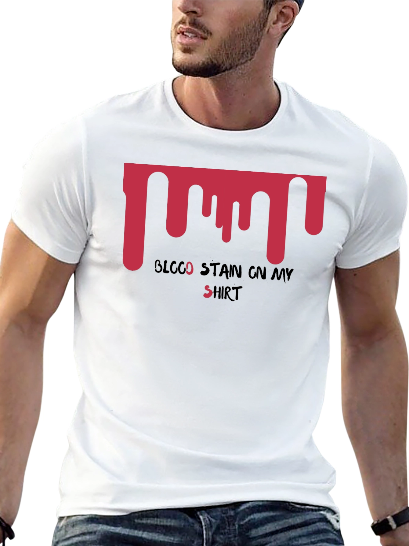 Bloody Stain T-Shirt Funny Horror Tee