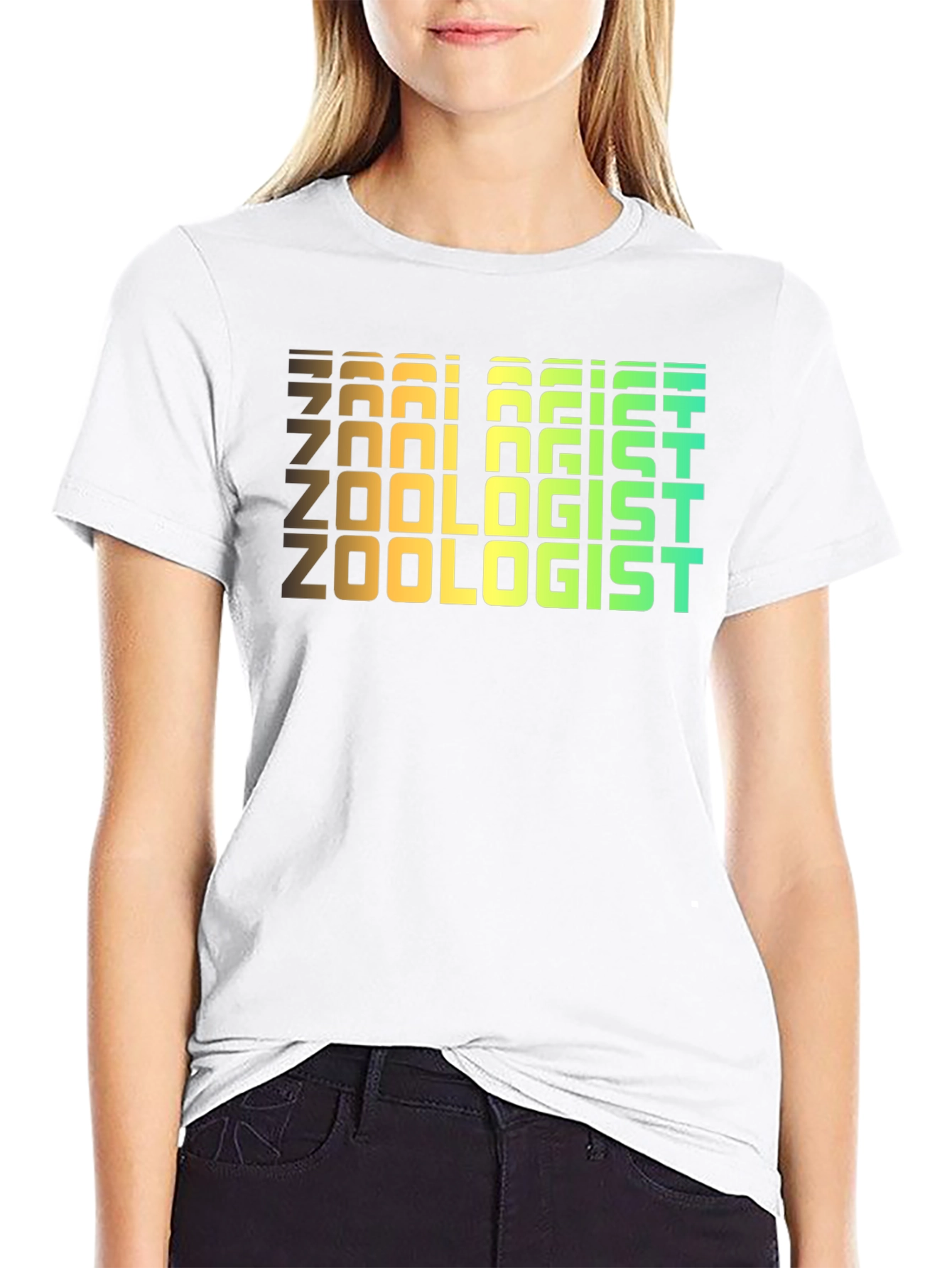 Zoologist Retro Text Black T-Shirt