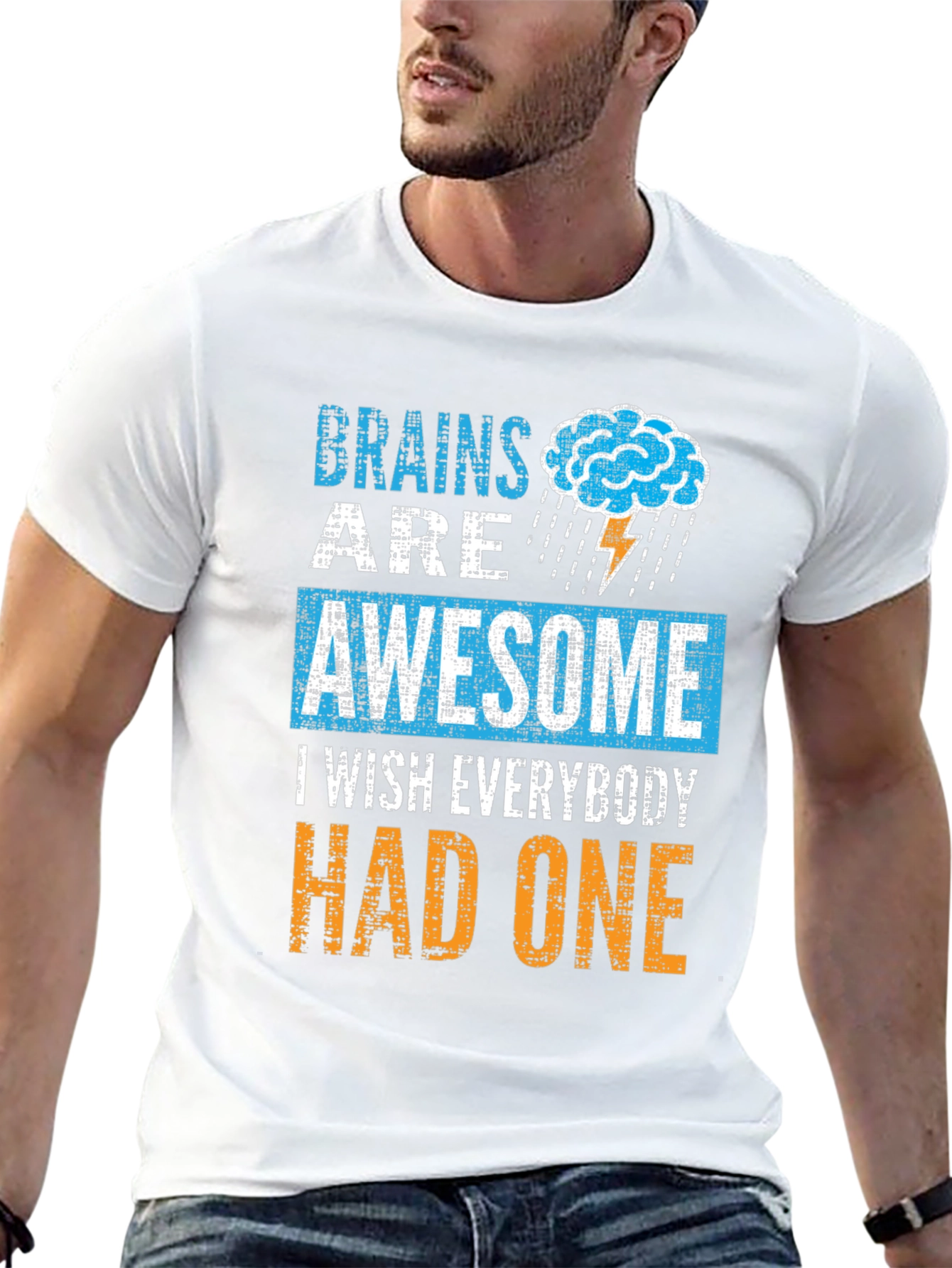 Brains Are Awesome T-Shirt Funny Brainy Tee