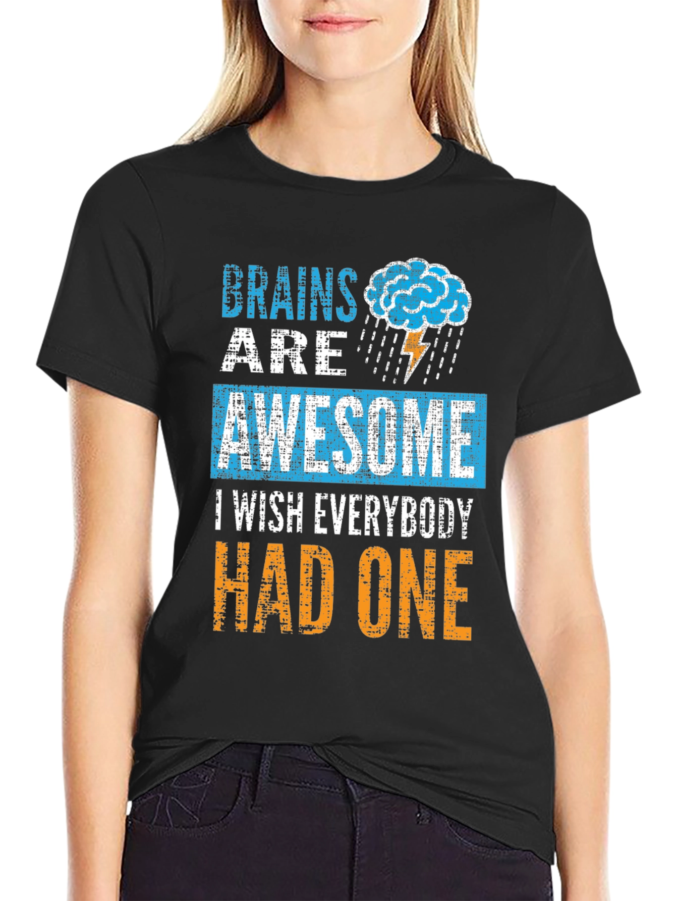 Brains Are Awesome T-Shirt Funny Brainy Tee