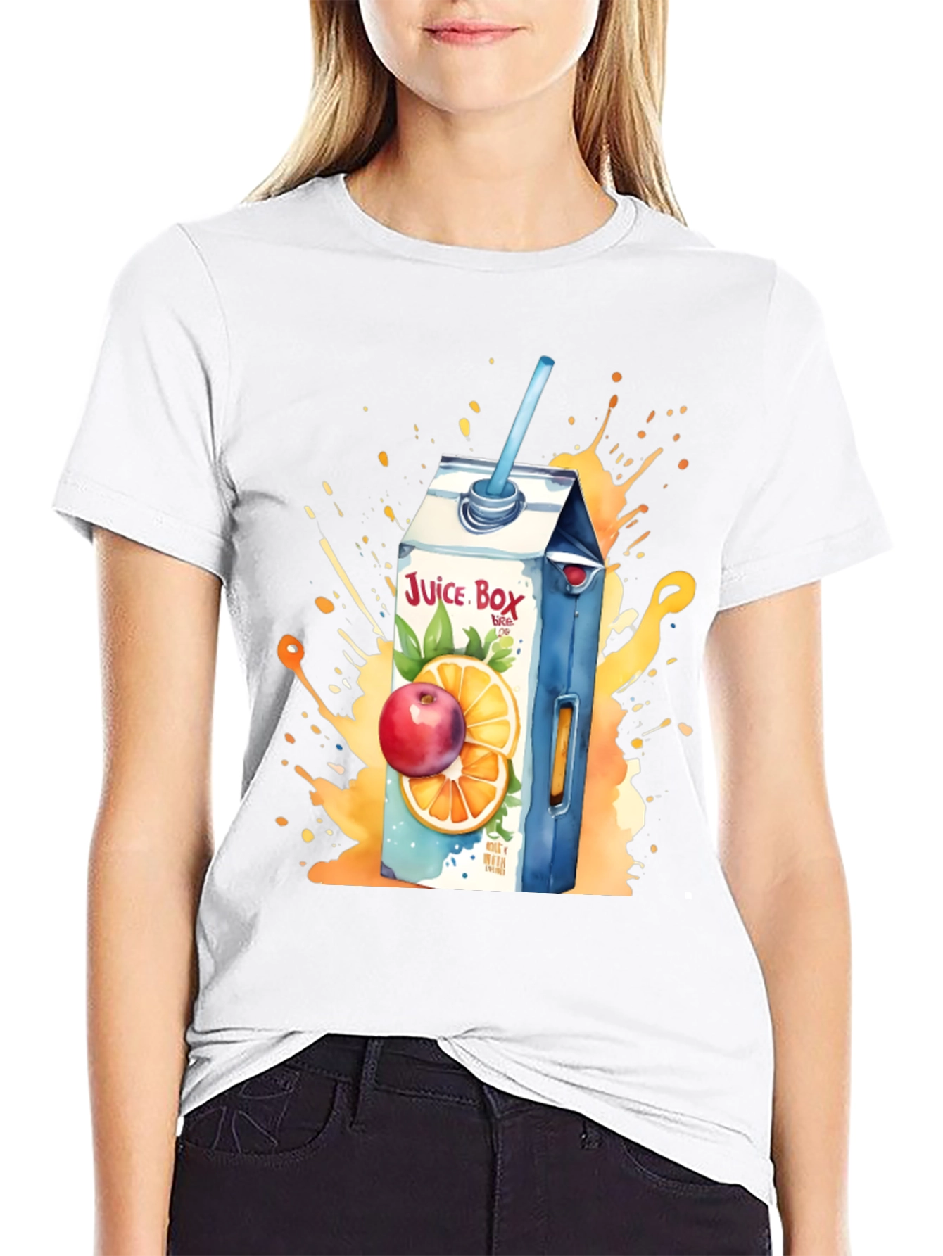 Juice Box T-Shirt: Fruit Splash Design