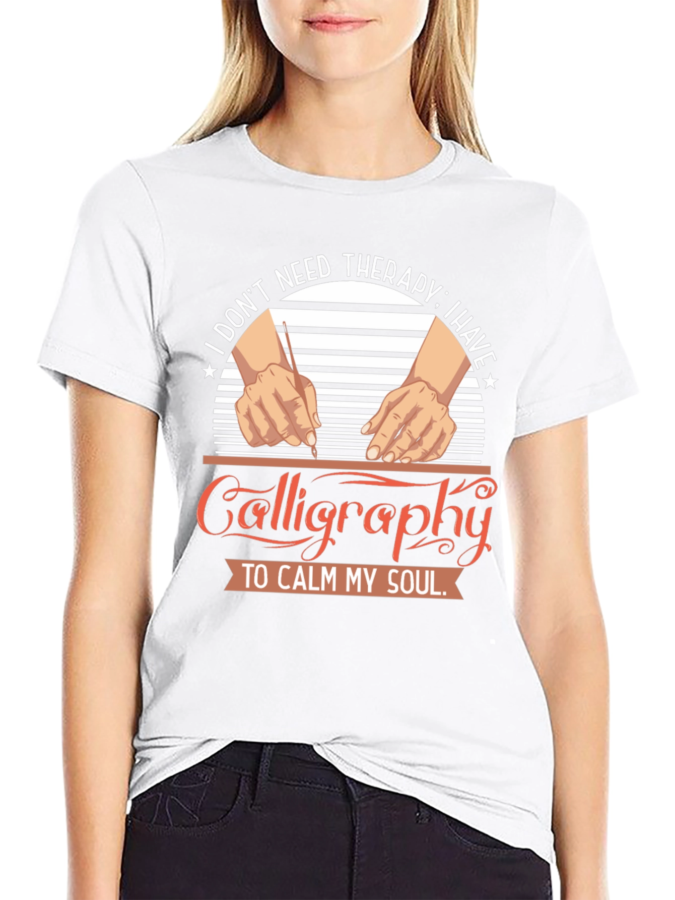 Calligraphy Therapy T-Shirt: Calm Your Soul